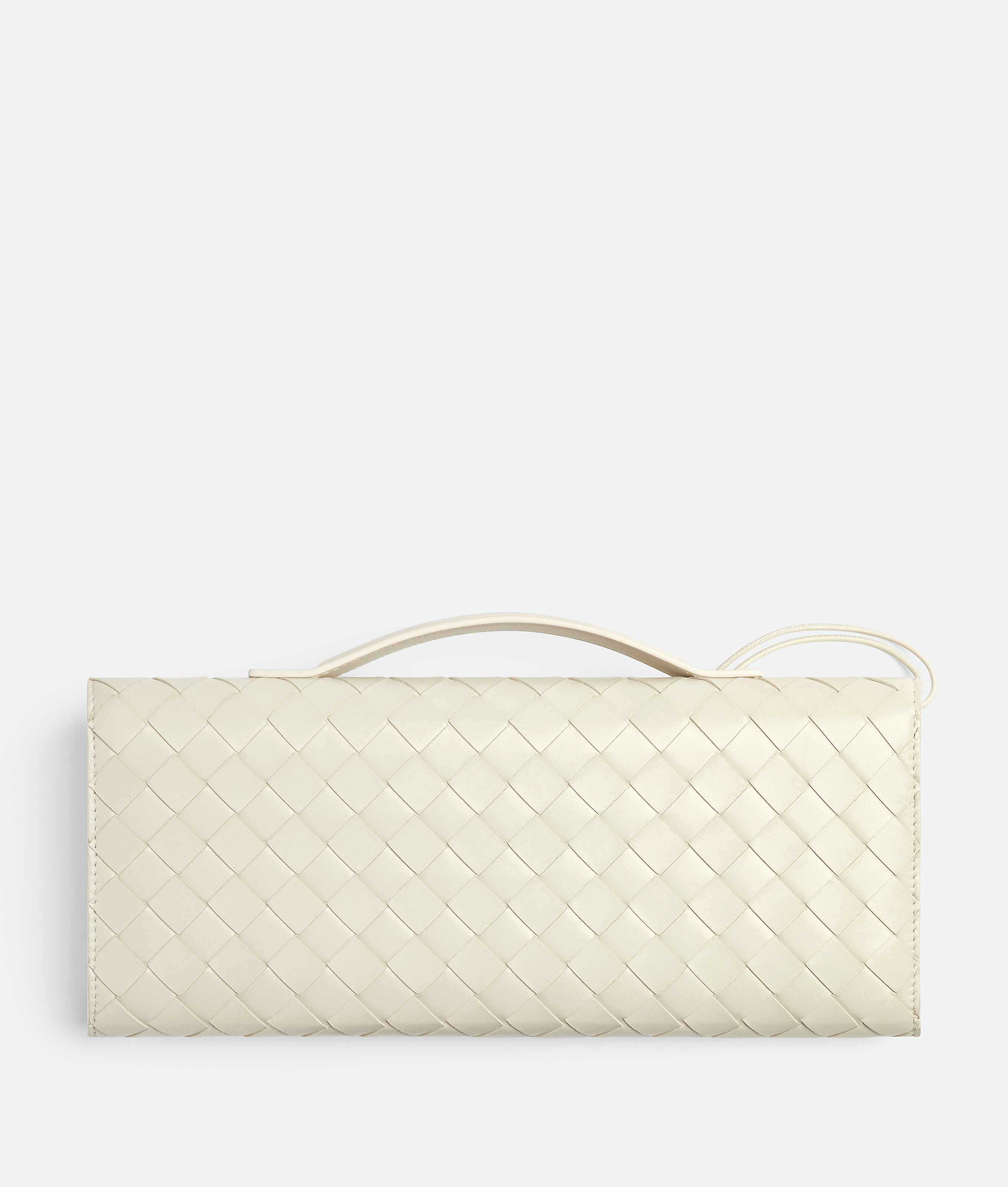 Bottega Veneta Andiamo Clutch In Gray