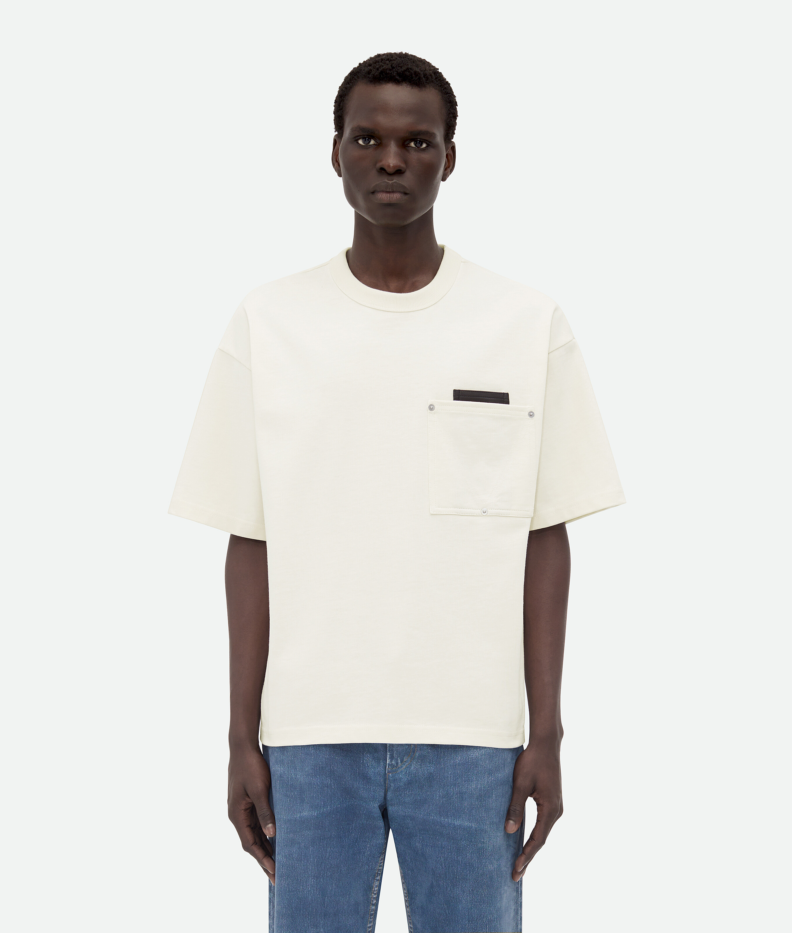 Shop Bottega Veneta Japanese Jersey T-shirt In Soap