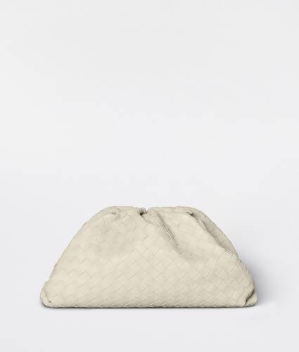 Bottega Veneta Mini Intrecciato Leather Pouch - Chalk