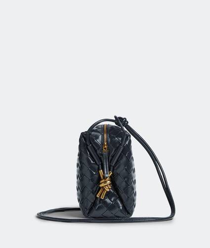 Bottega Veneta Mini Loop Shoulder Bag in Space & Brass