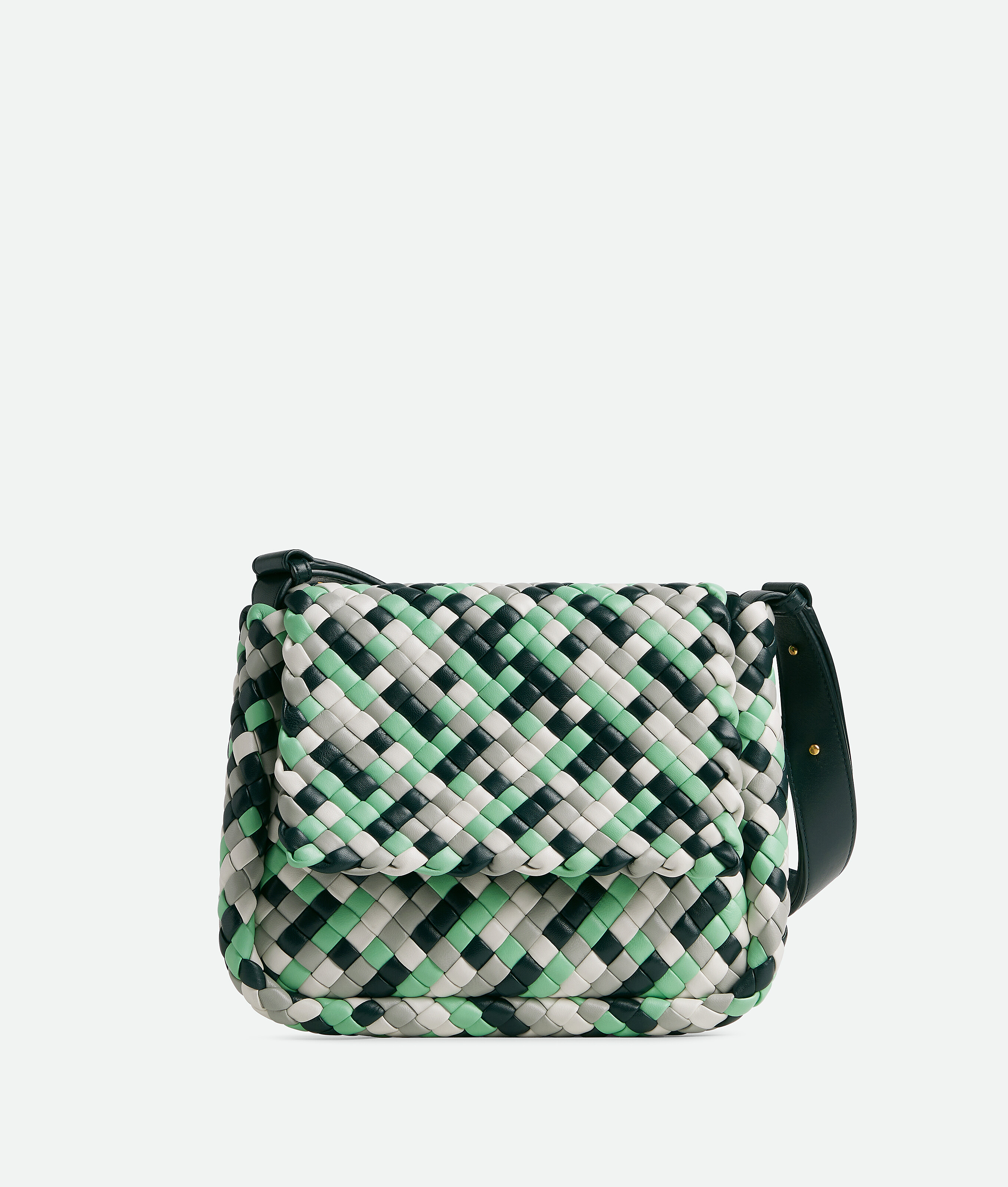 Bottega Veneta Small Cobble Shoulder Bag In Green