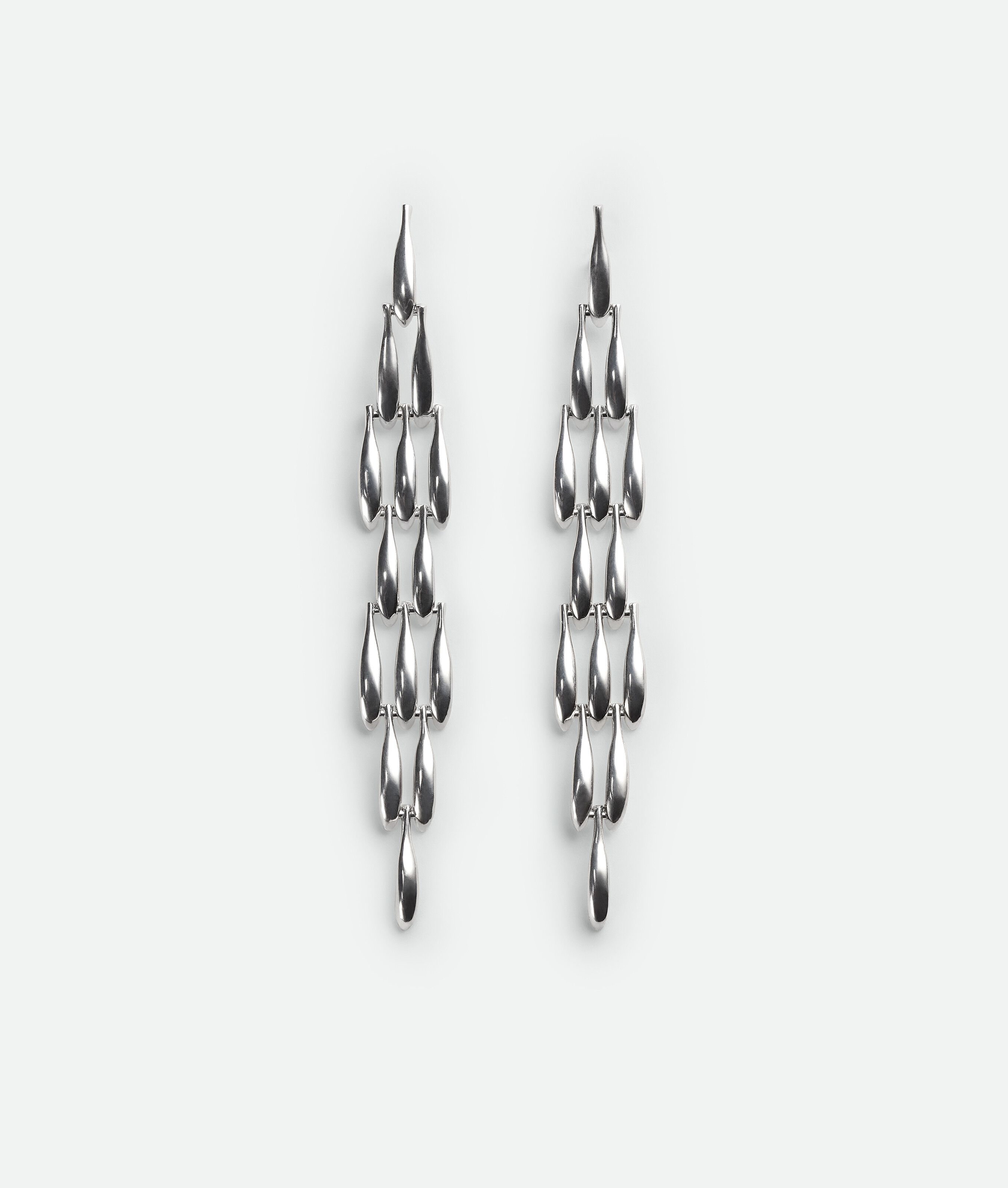 Bottega Veneta Sardine Earrings In Silver