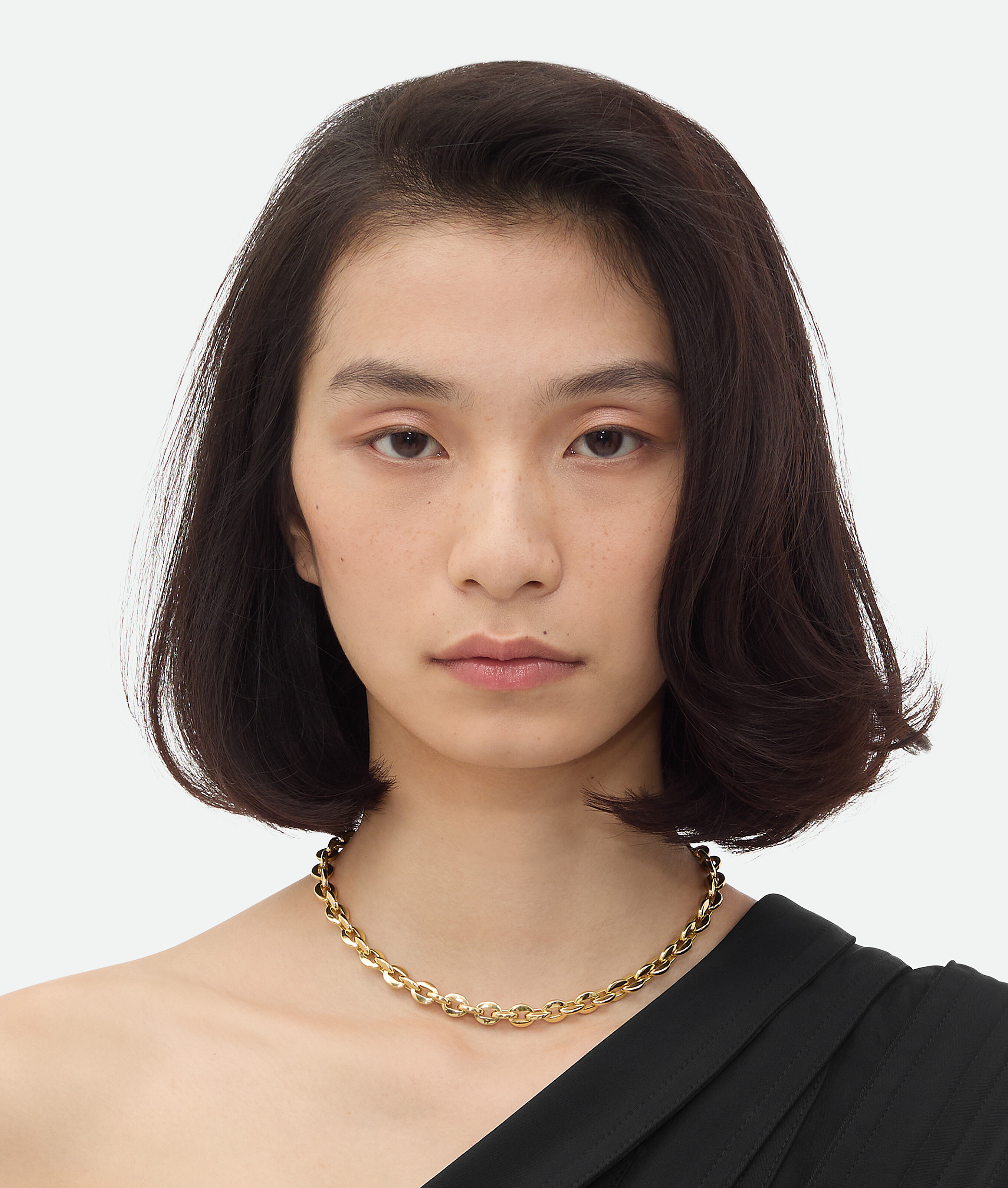 Shop Bottega Veneta Shape Chain Necklace In Yellow Gold