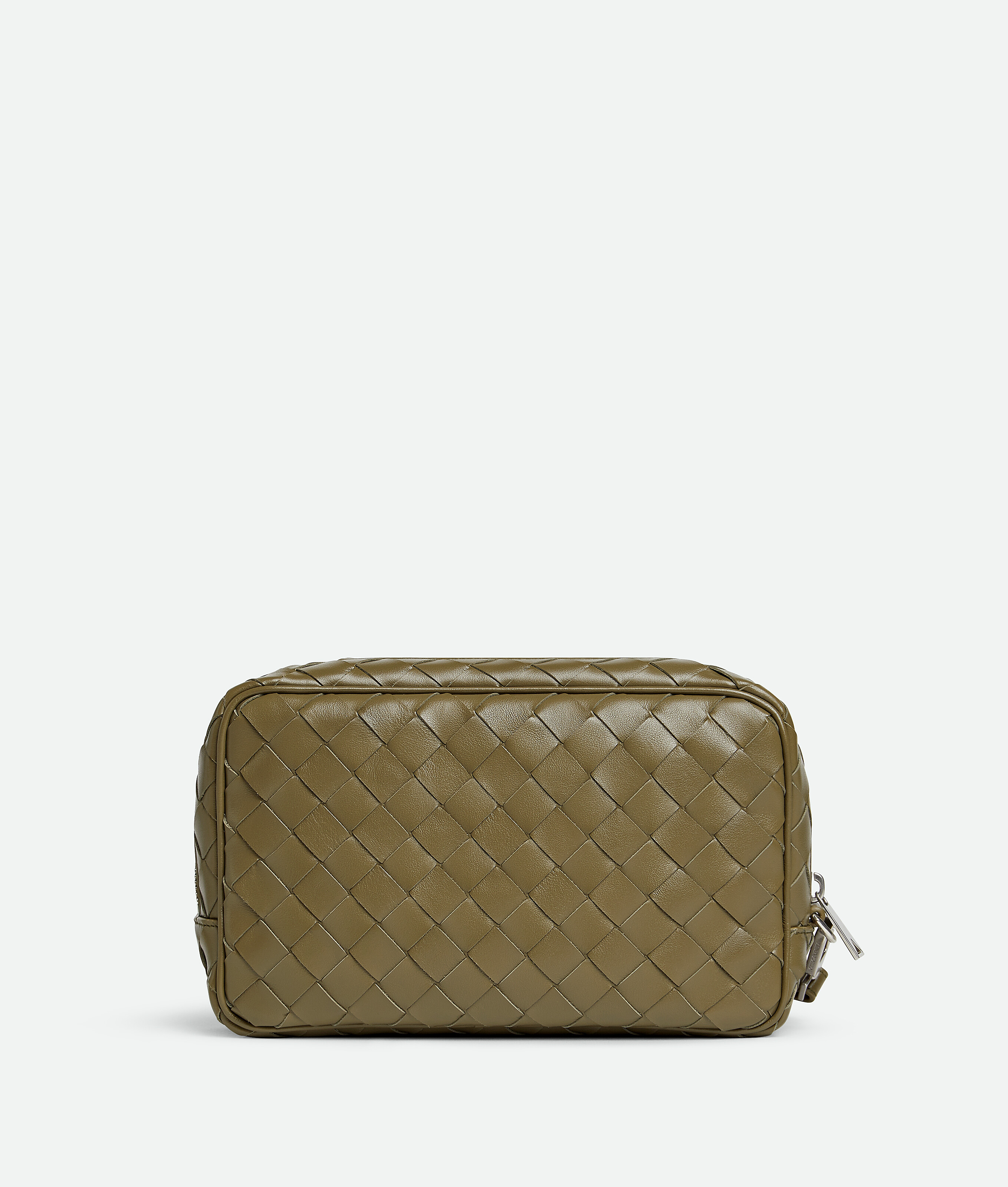 Bottega Veneta Kleine Intrecciato Pouch Mit Handgelenkschlaufe In Algae