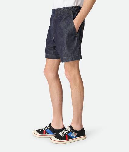 Rinsed Indigo Denim Shorts
