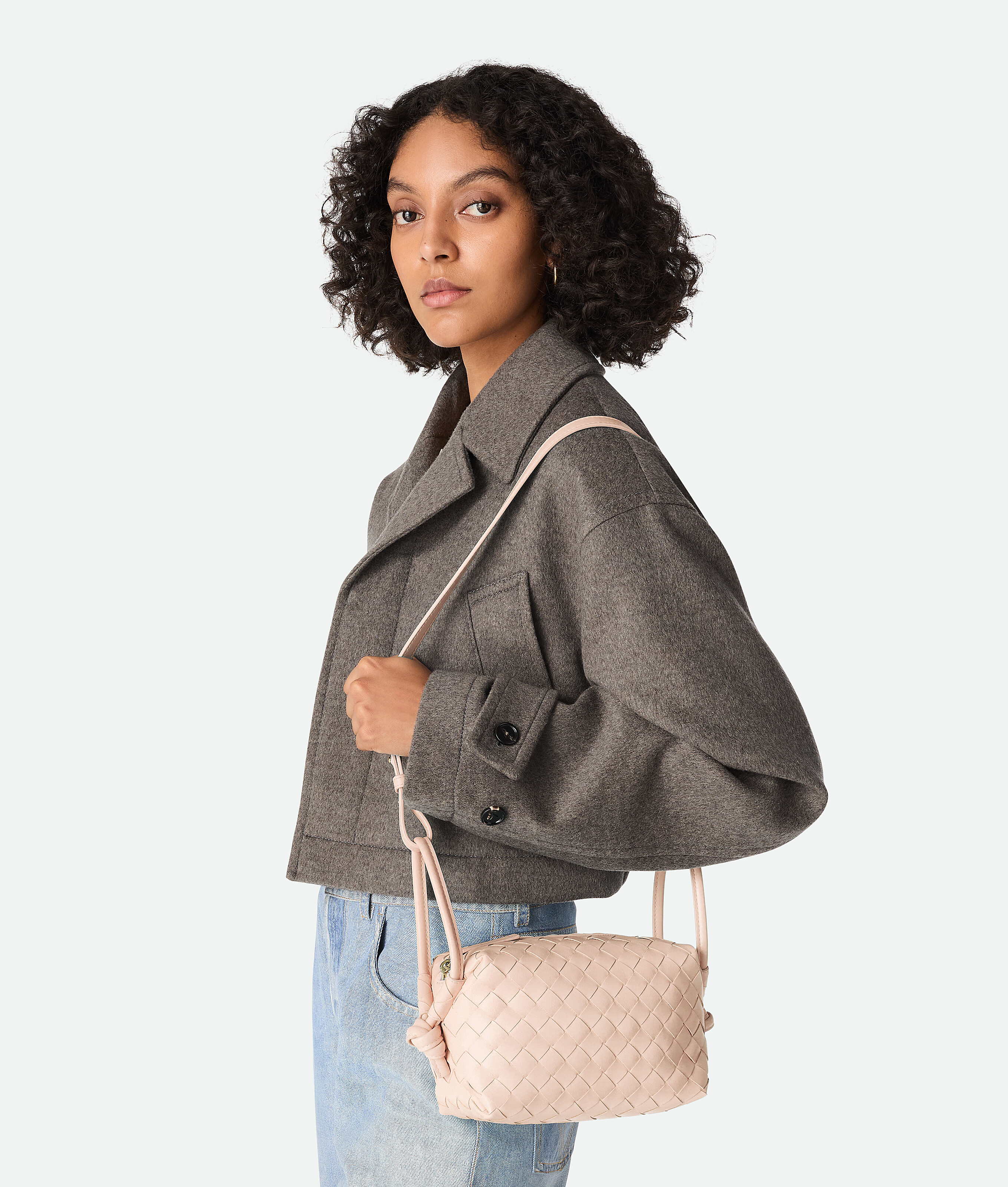 Bottega Veneta Top Handle Loop In Cameo