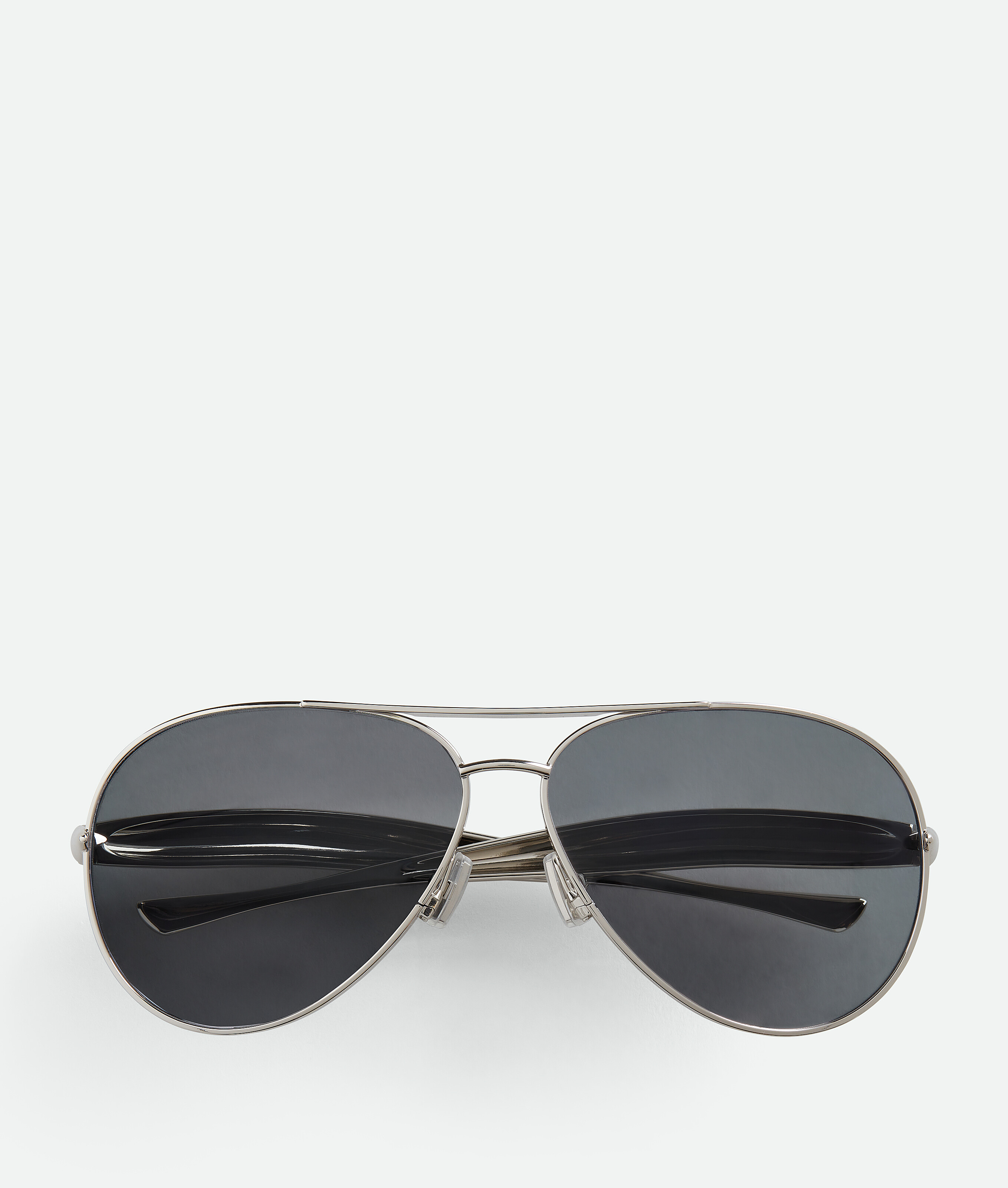 Bottega Veneta Sardine Aviator Sunglasses In Grey