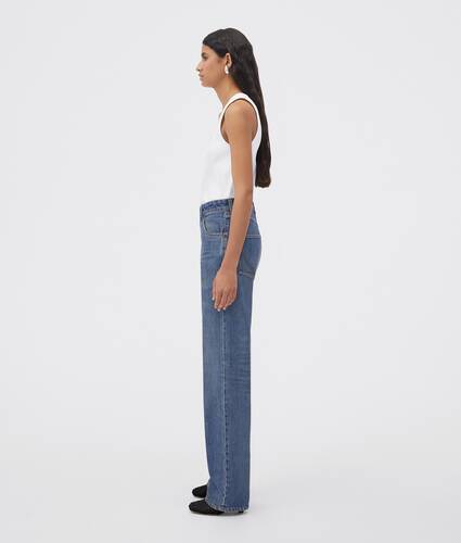 Medium Washed High Rise Straight Denim