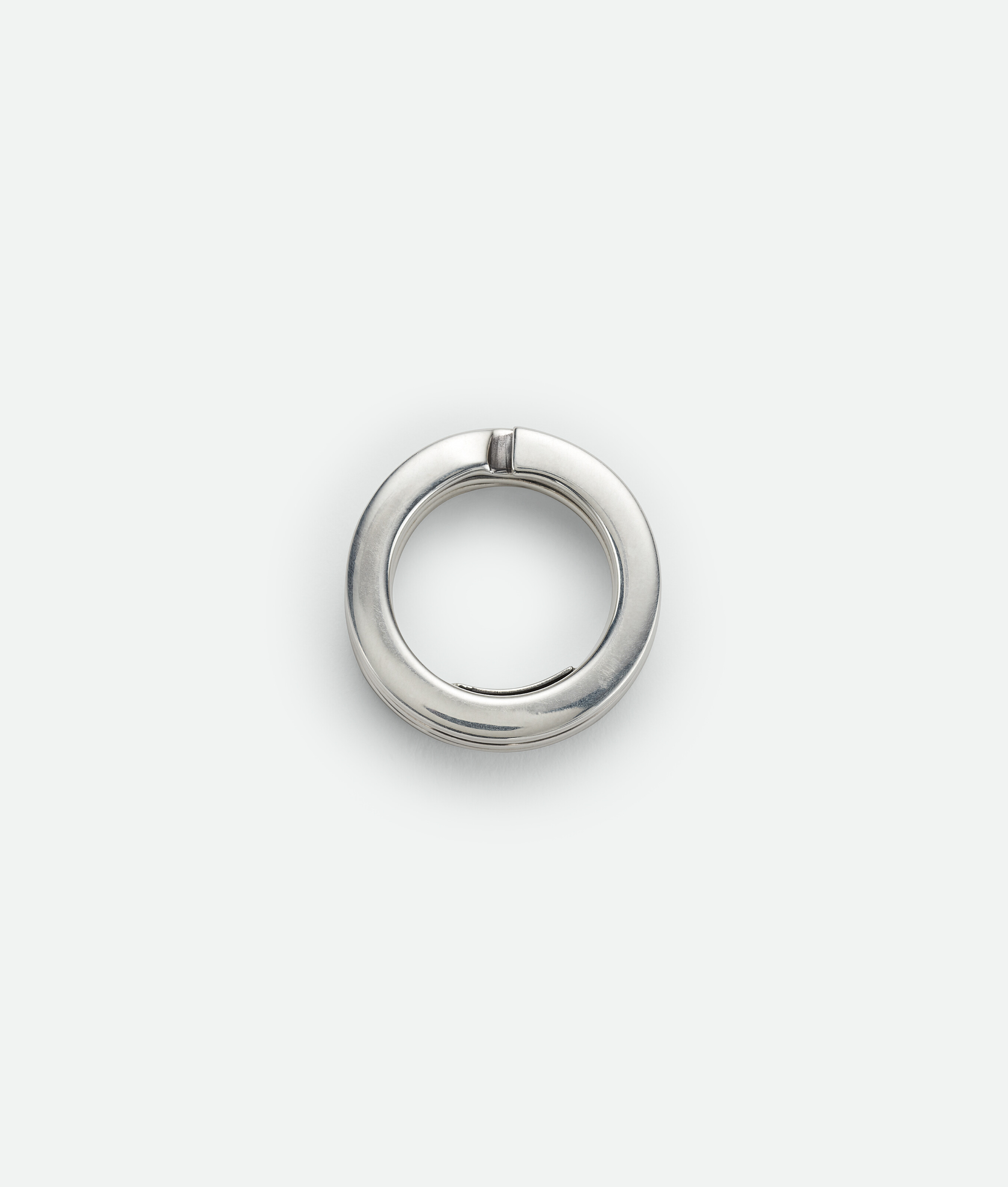 Shop Bottega Veneta Key Chain Ring In Silver