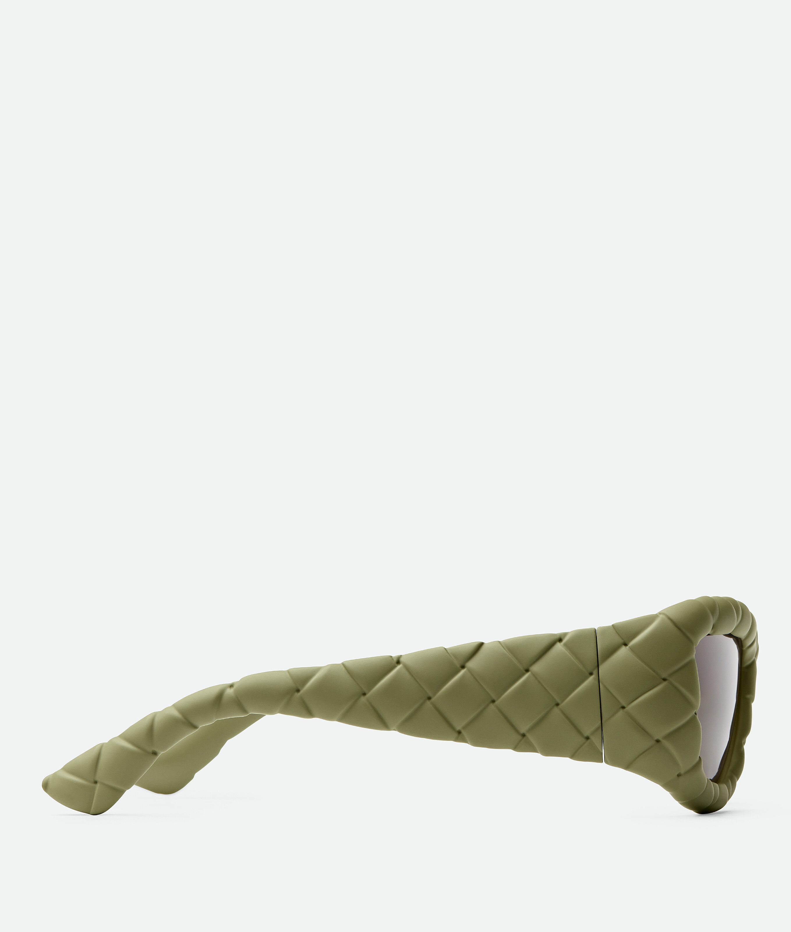 Shop Bottega Veneta Intrecciato Rectangular Sunglasses In Green