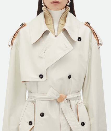 Leather And Cotton Trench