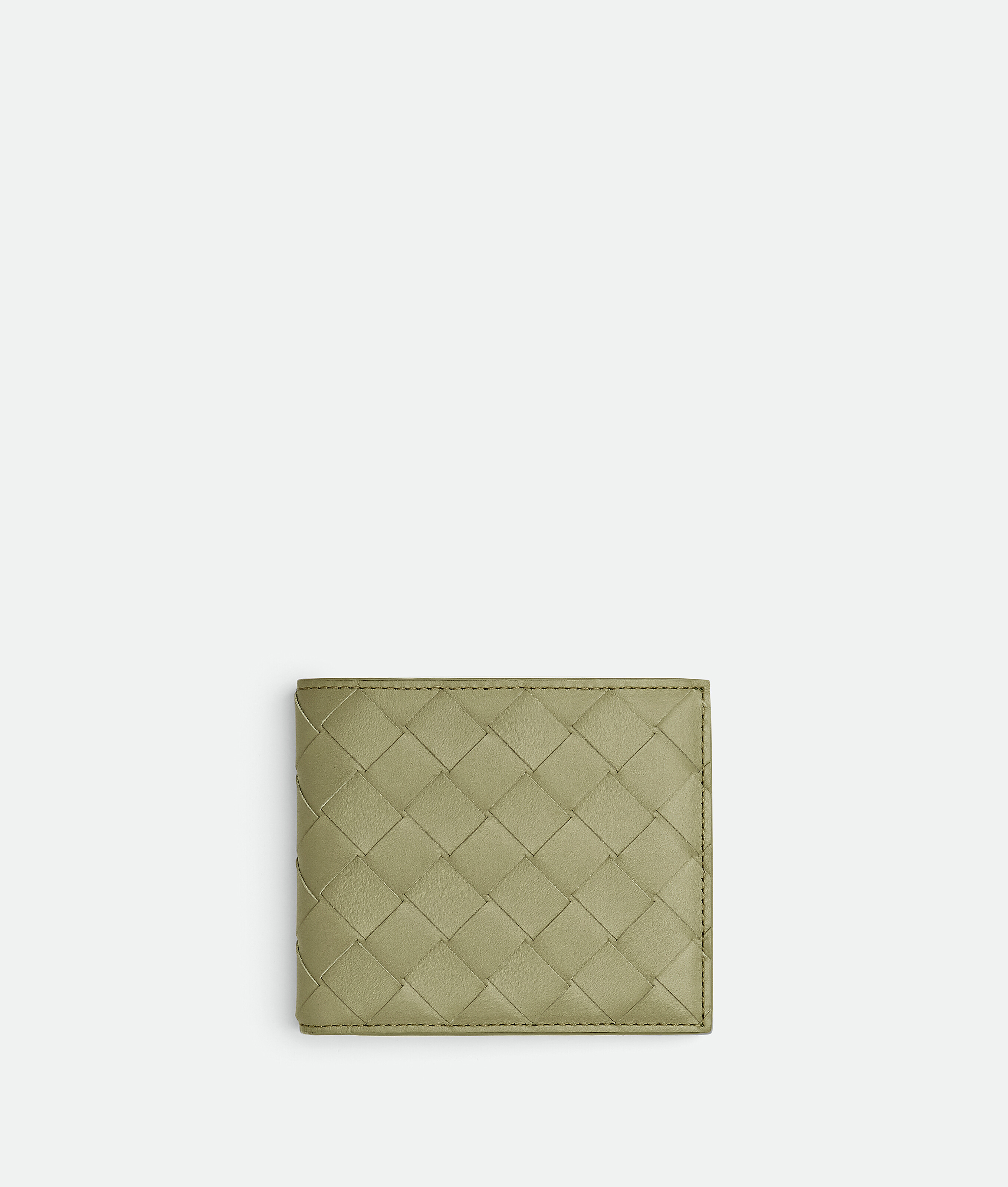 Bottega Veneta Bottega  Veneta Intrecciato Bi-fold Wallet In Green