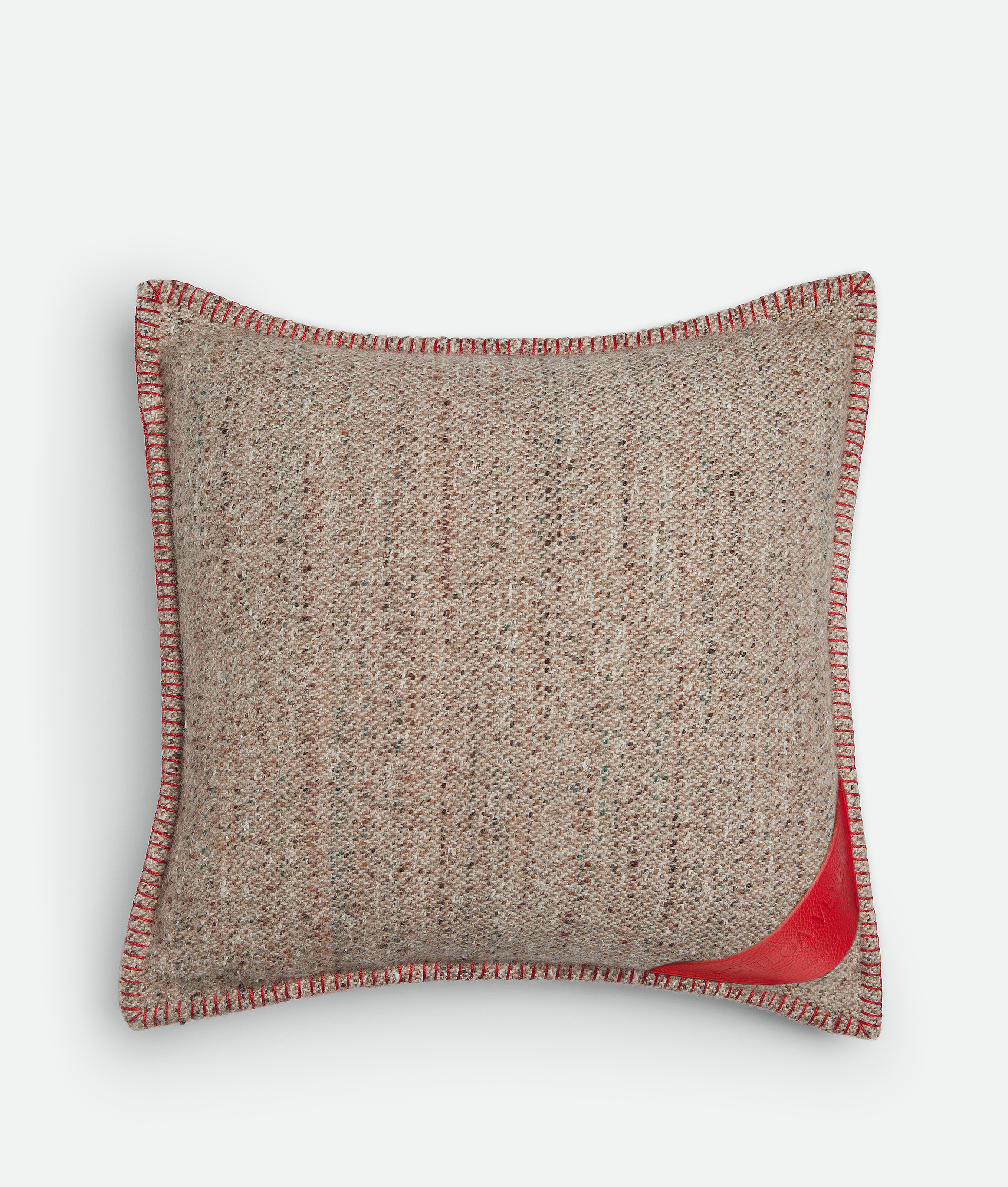 Bottega Veneta Tweed Cushion In Brown