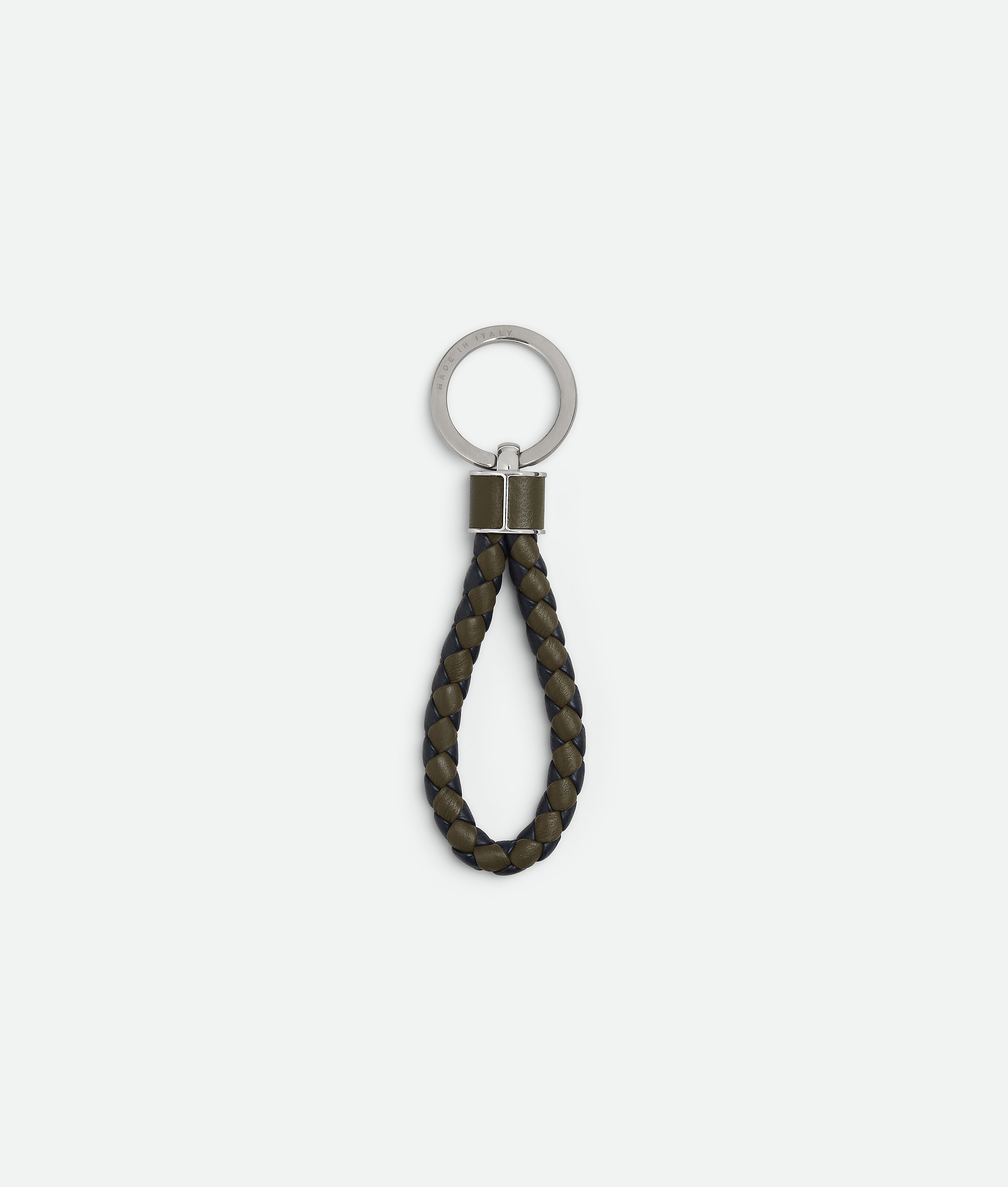 Bottega Veneta Braided Leather Loop Keychain
