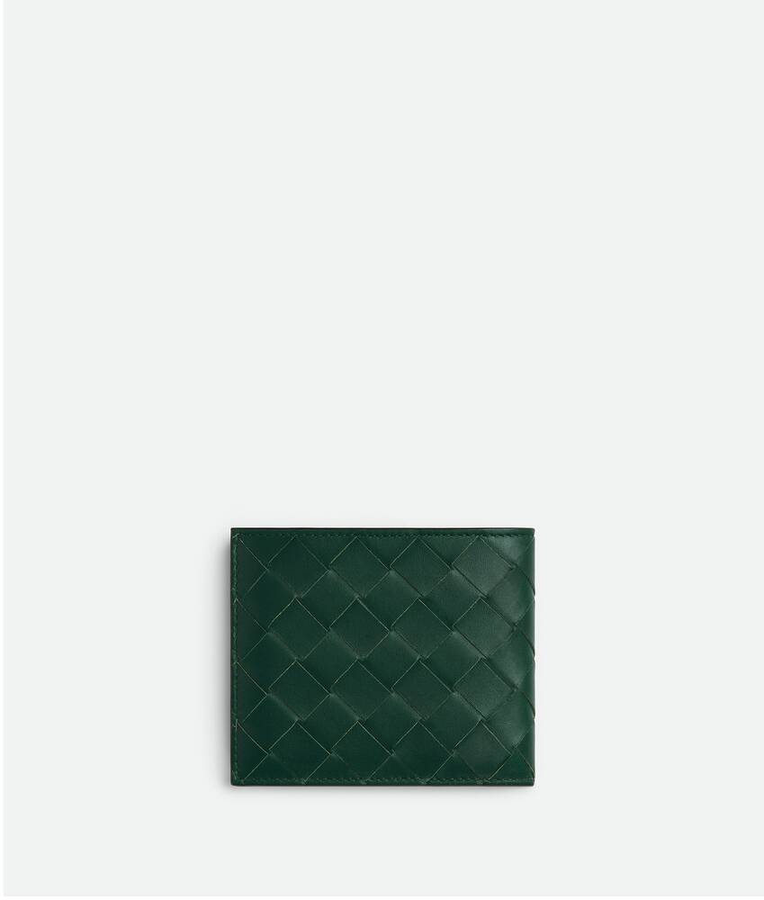 Bottega Veneta® Men's Intrecciato Bi-Fold Wallet in Emerald green/space ...