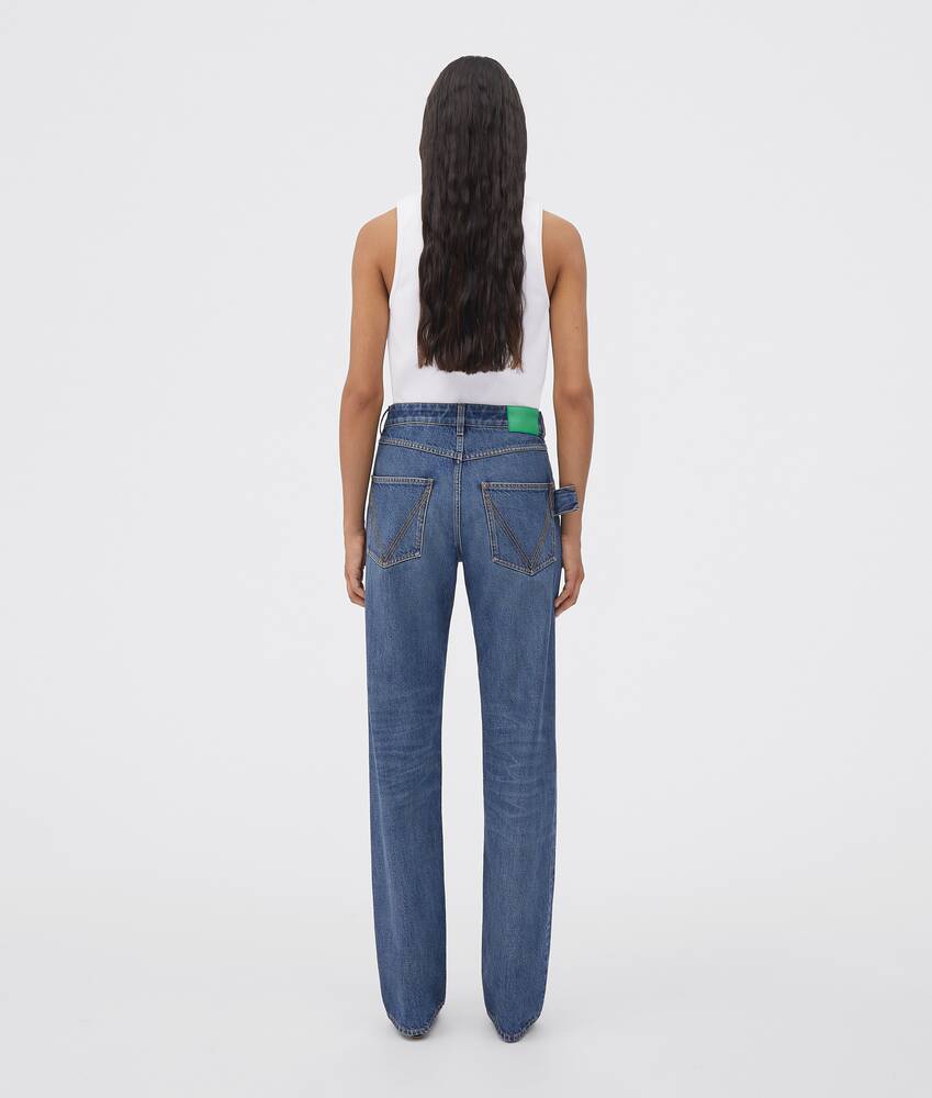 Display a large version of the product image 3 - Medium Washed High Rise Straight Denim