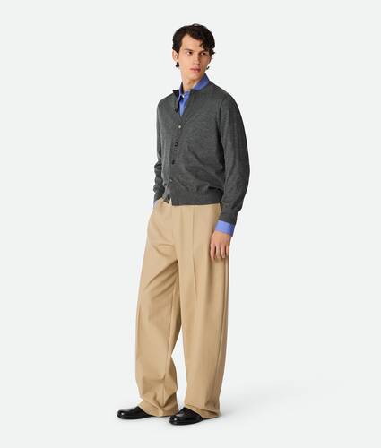 Cotton Twill Straight Trousers