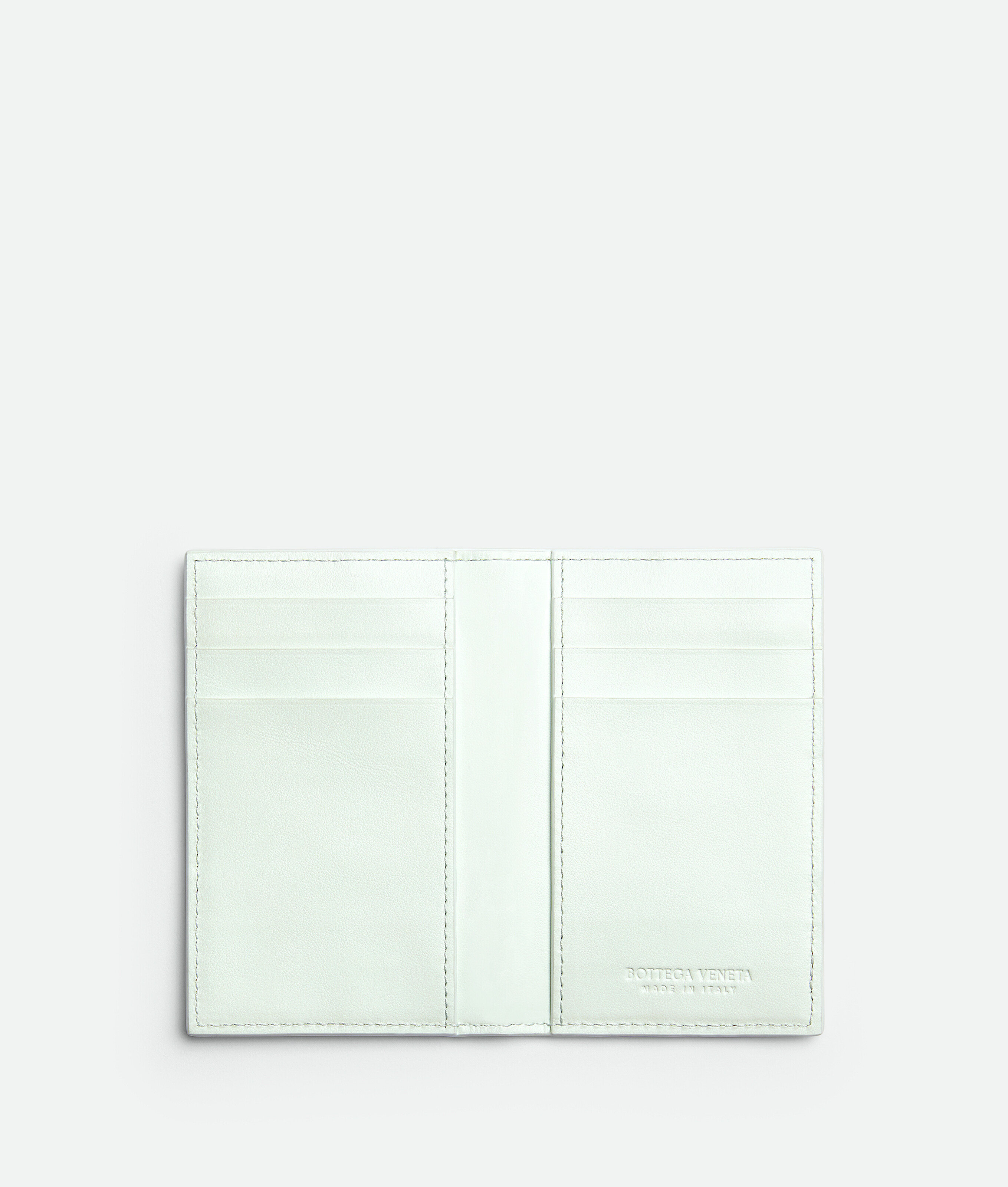 Shop Bottega Veneta Cassette Flap Card Case In White