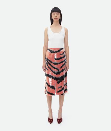 Printed Sequins Skirt