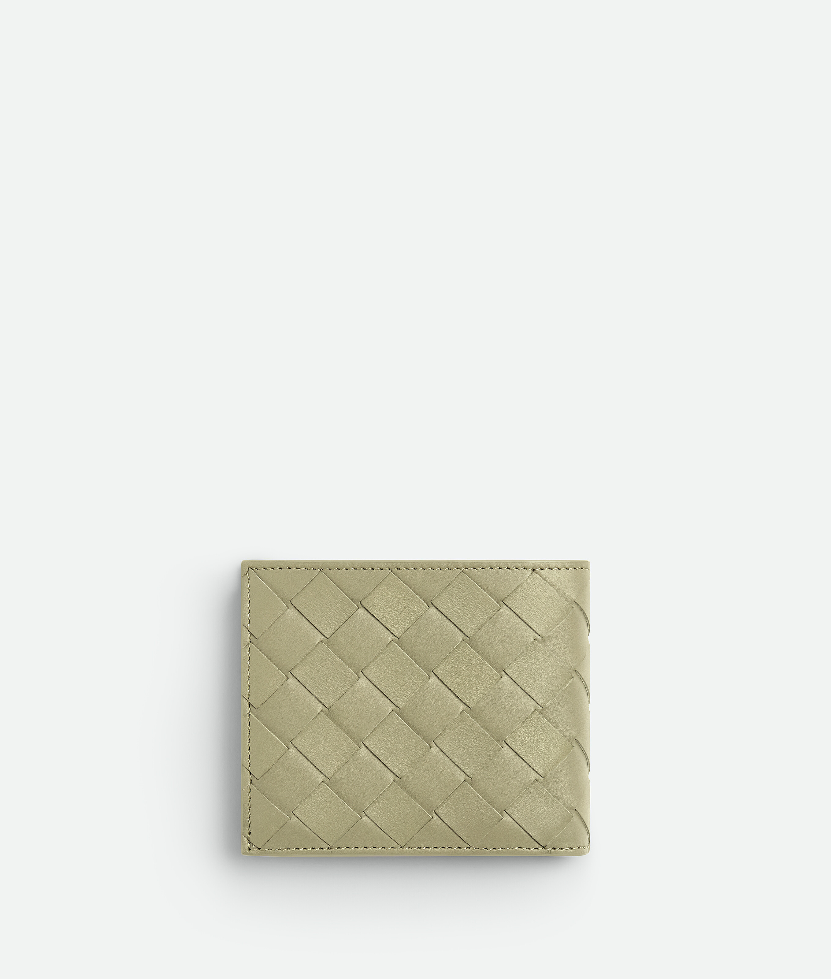 Shop Bottega Veneta Intrecciato Bi-fold Wallet With Coin Purse In Green