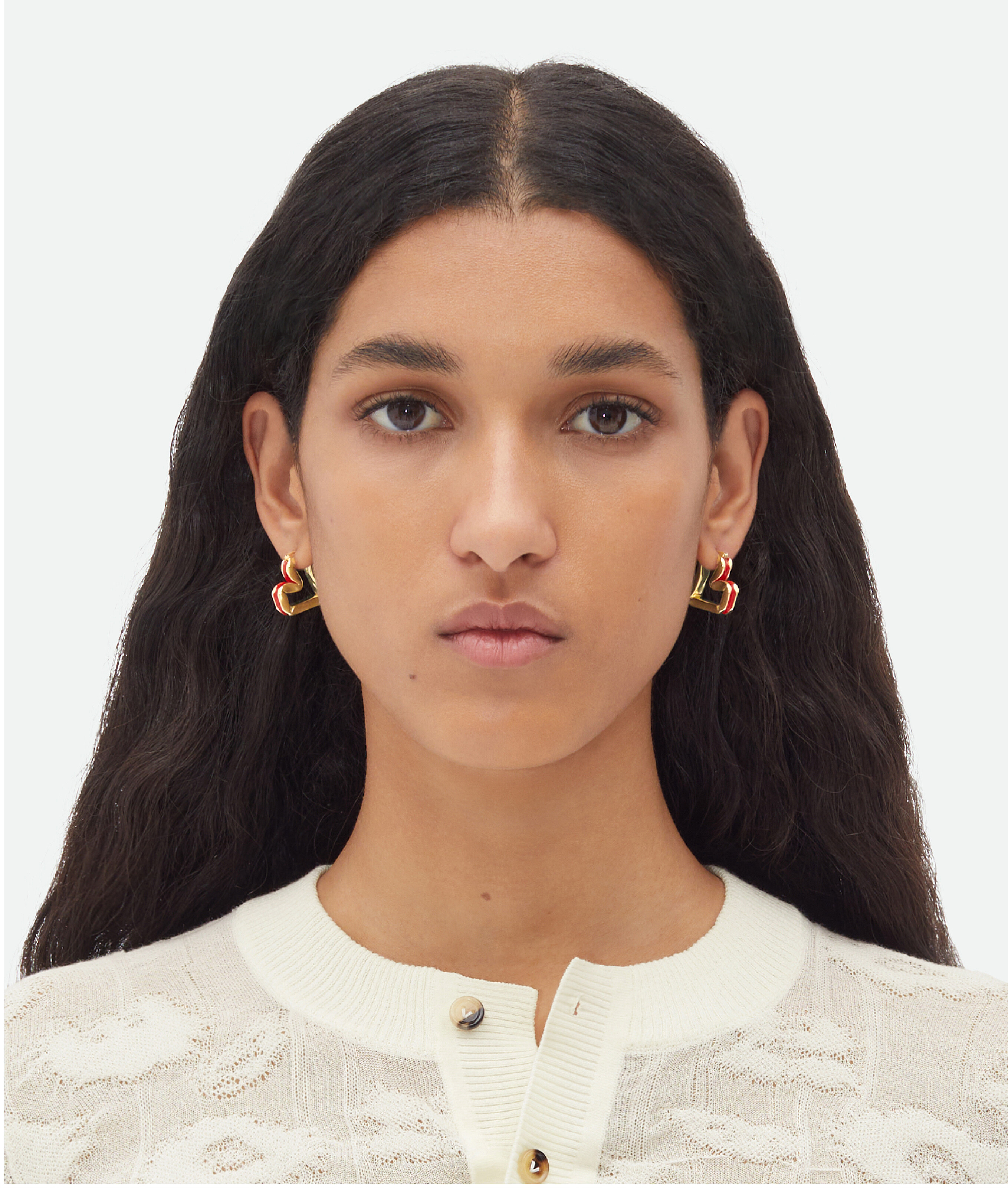 Bottega Veneta H Beam Earrings - Chili - Woman