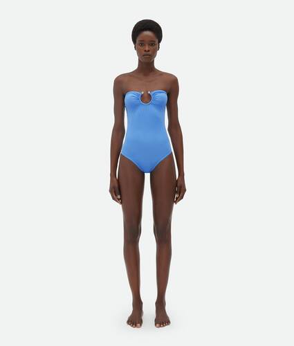Stretch Nylon Swimsuit With Knot Ring