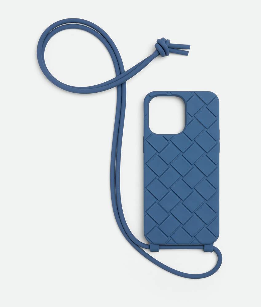 Bottega Veneta Men s Iphone 14 Pro Max Case On Strap in Surf