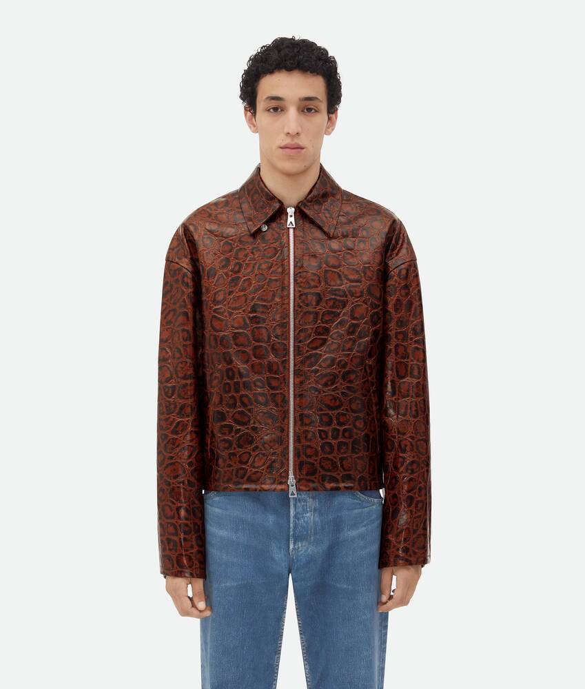 Louis Vuitton® Oversized Belt Embossed Monogram Leather Jacket