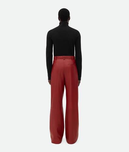 Leather Wide Leg Trousers