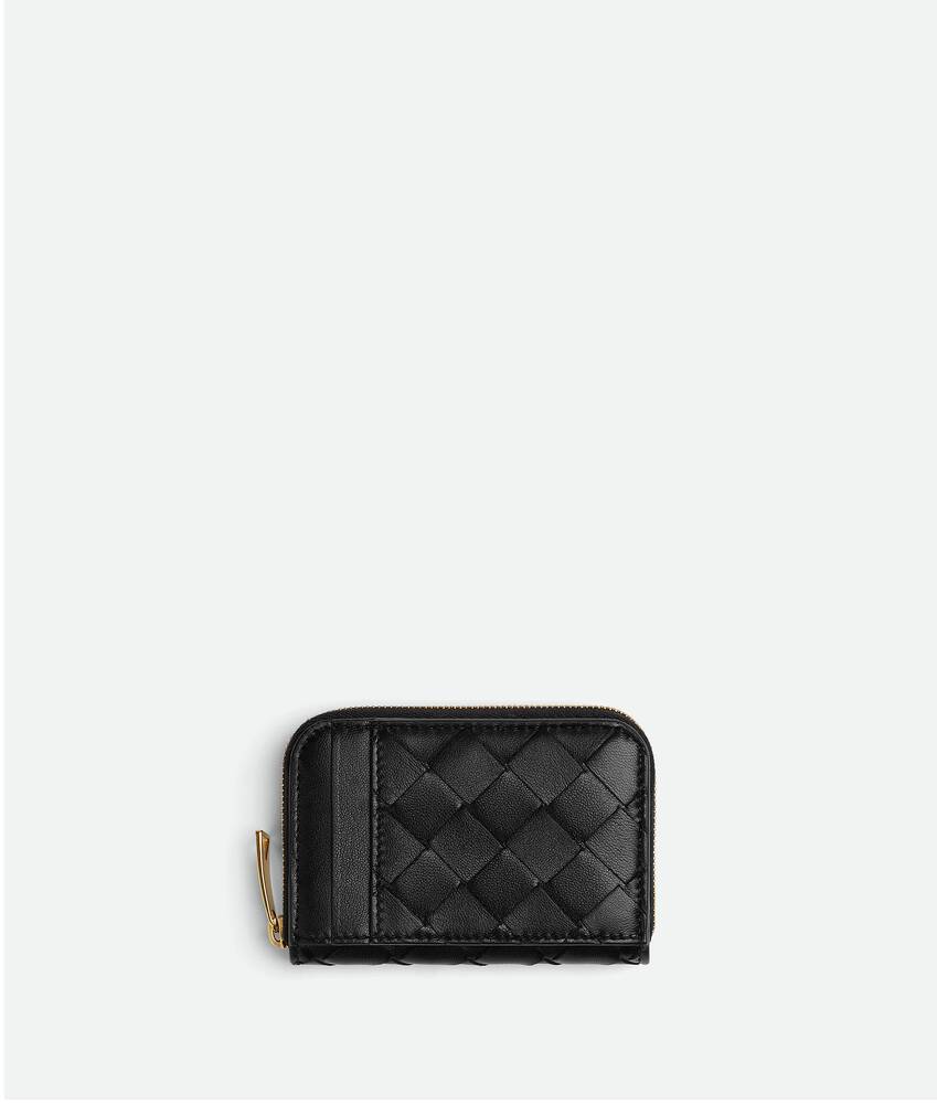 Bottega Veneta Black Compact Wallet - Ann's Fabulous Closeouts