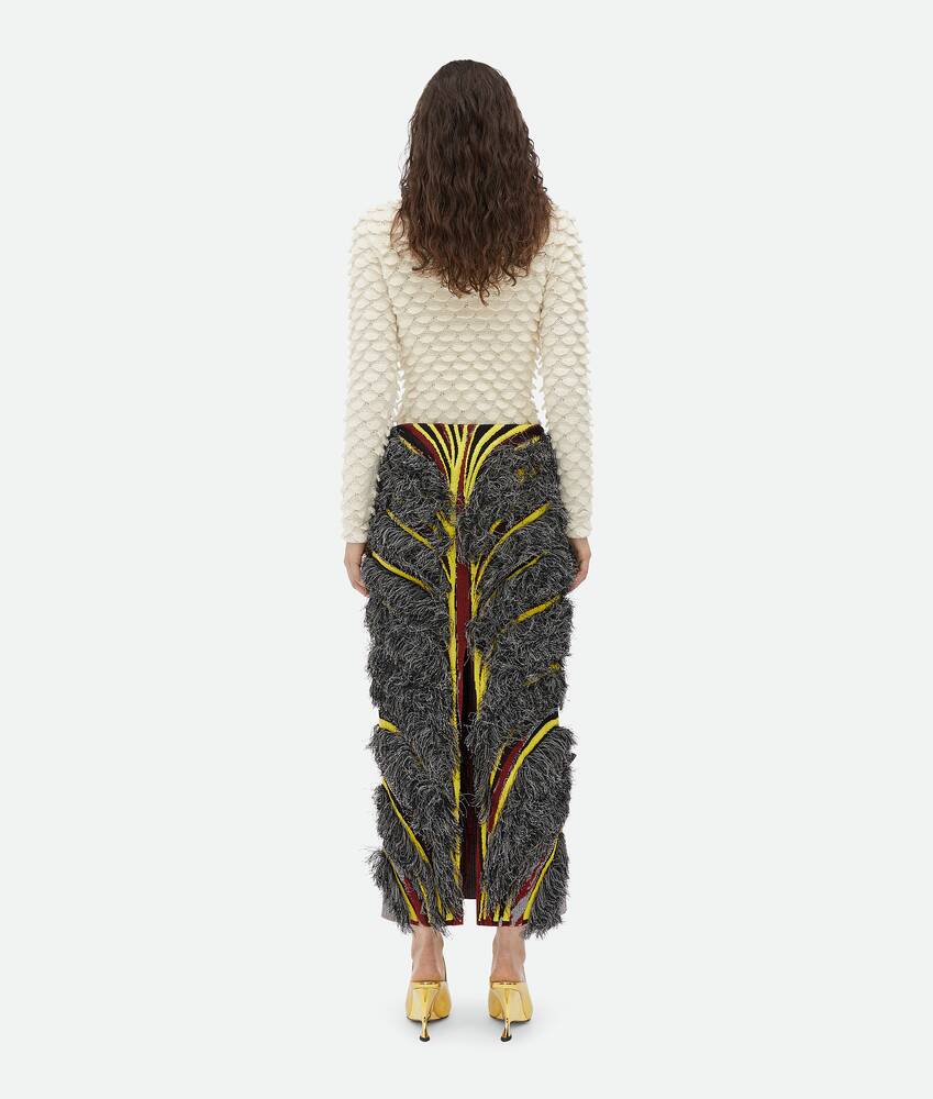 Display a large version of the product image 3 - Jacquard Fringed Midi Skirt