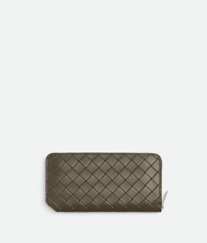 Intrecciato Stamp Zip Around Wallet