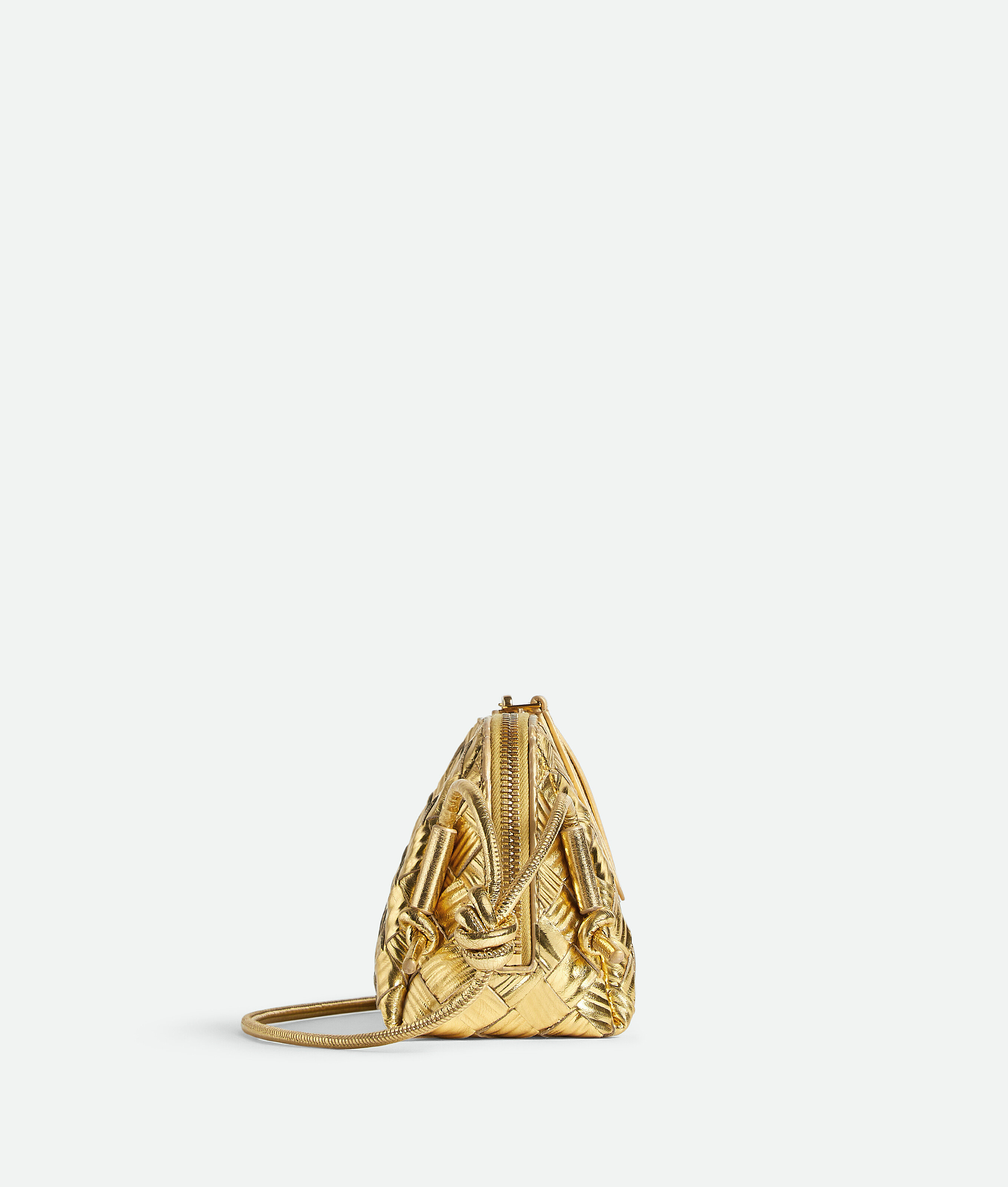 Bottega Veneta Concert Pouch In Gold