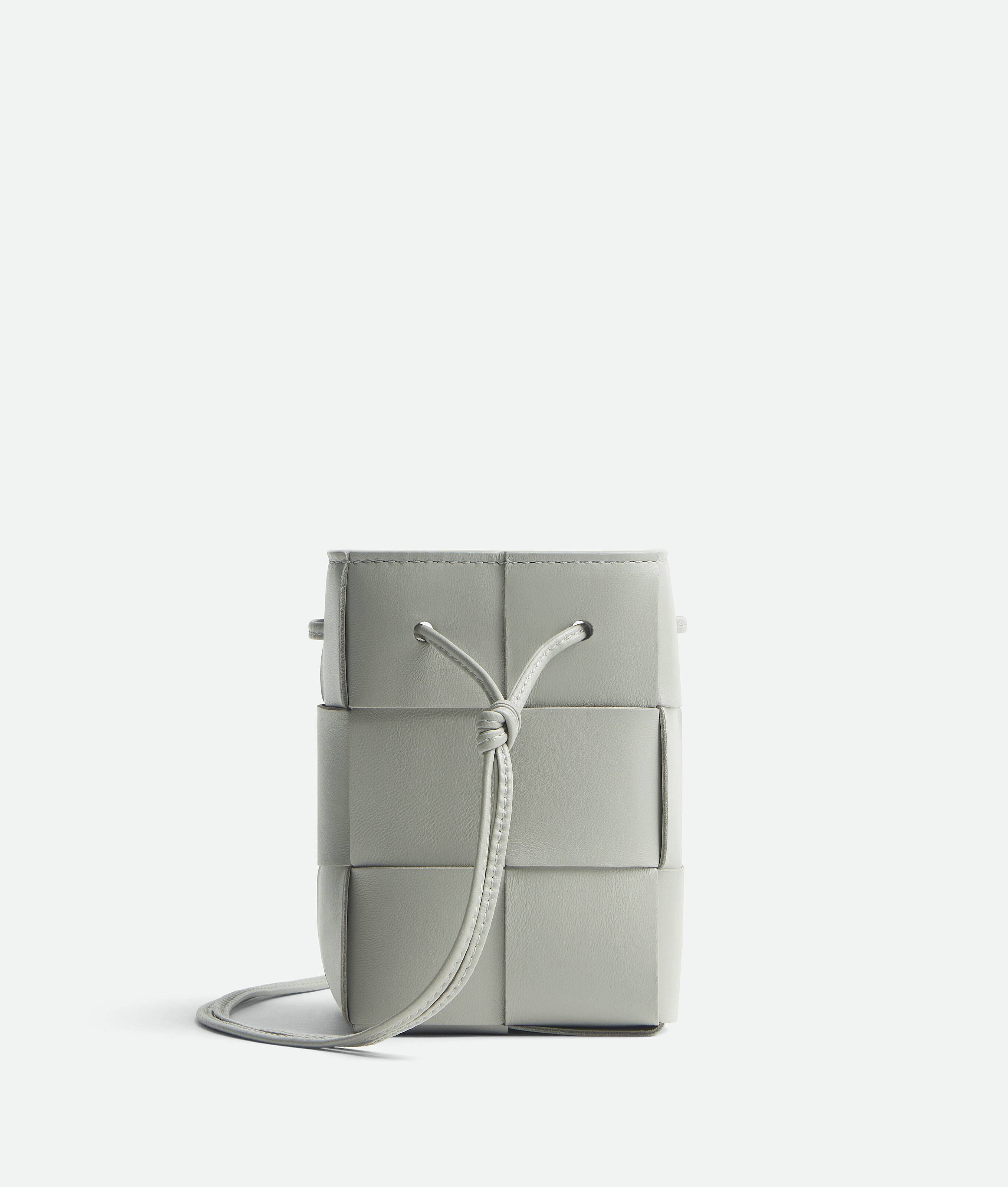 Shop Bottega Veneta Mini Cassette Bucket Bag In Grey