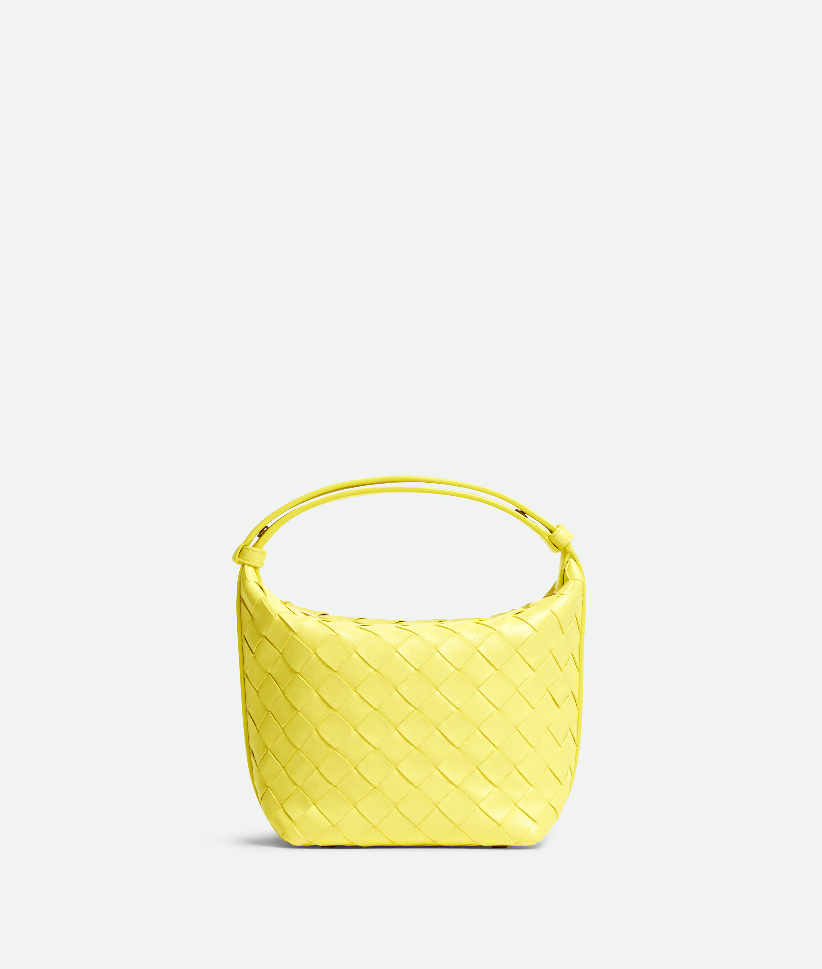 Bottega Veneta Candy Wallace Leather Handbag In Yellow