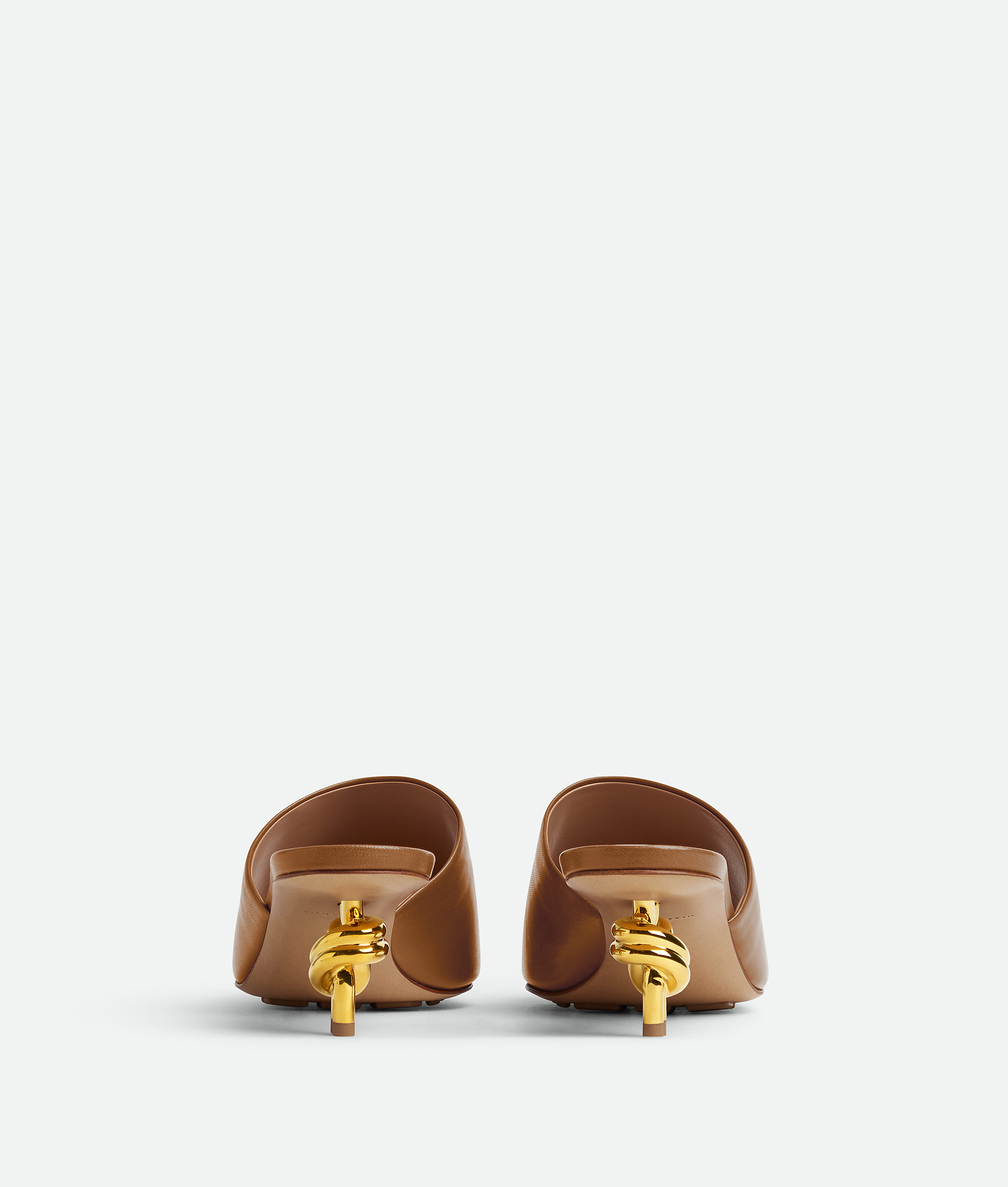 Bottega Veneta Knot Leather Mules In Brown