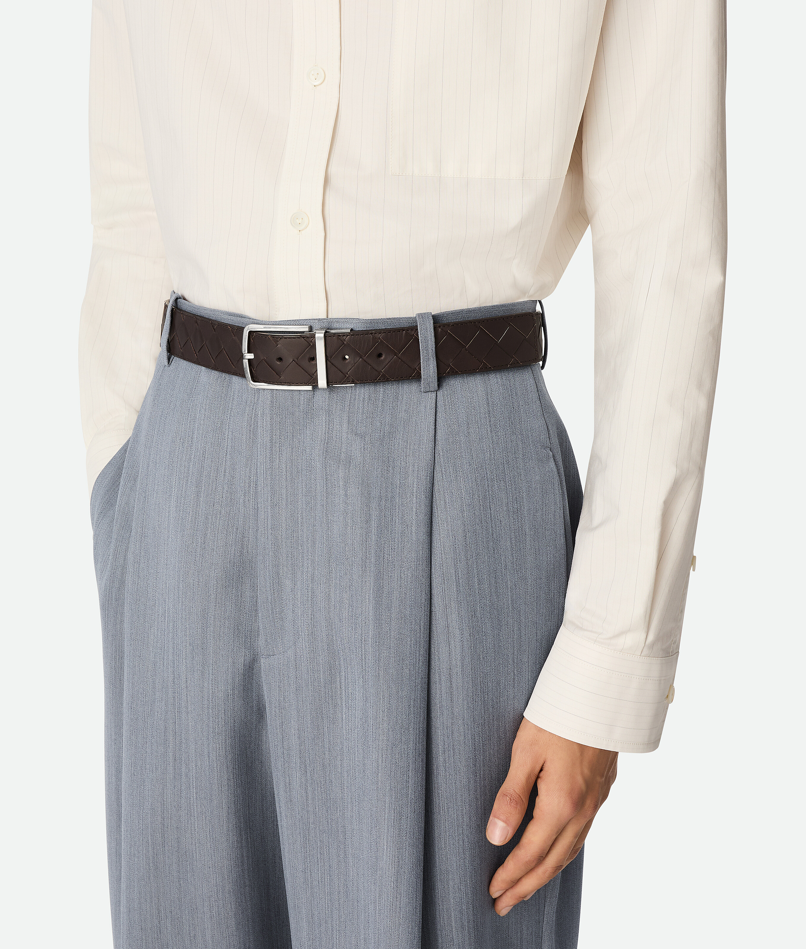 BOTTEGA VENETA INTRECCIATO REVERSIBLE BELT