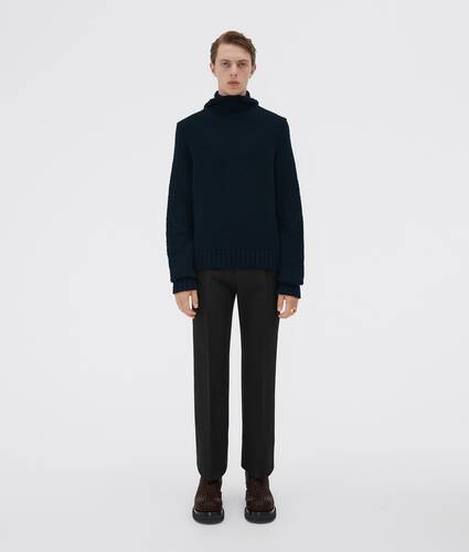 wool cashmere hooded jumper