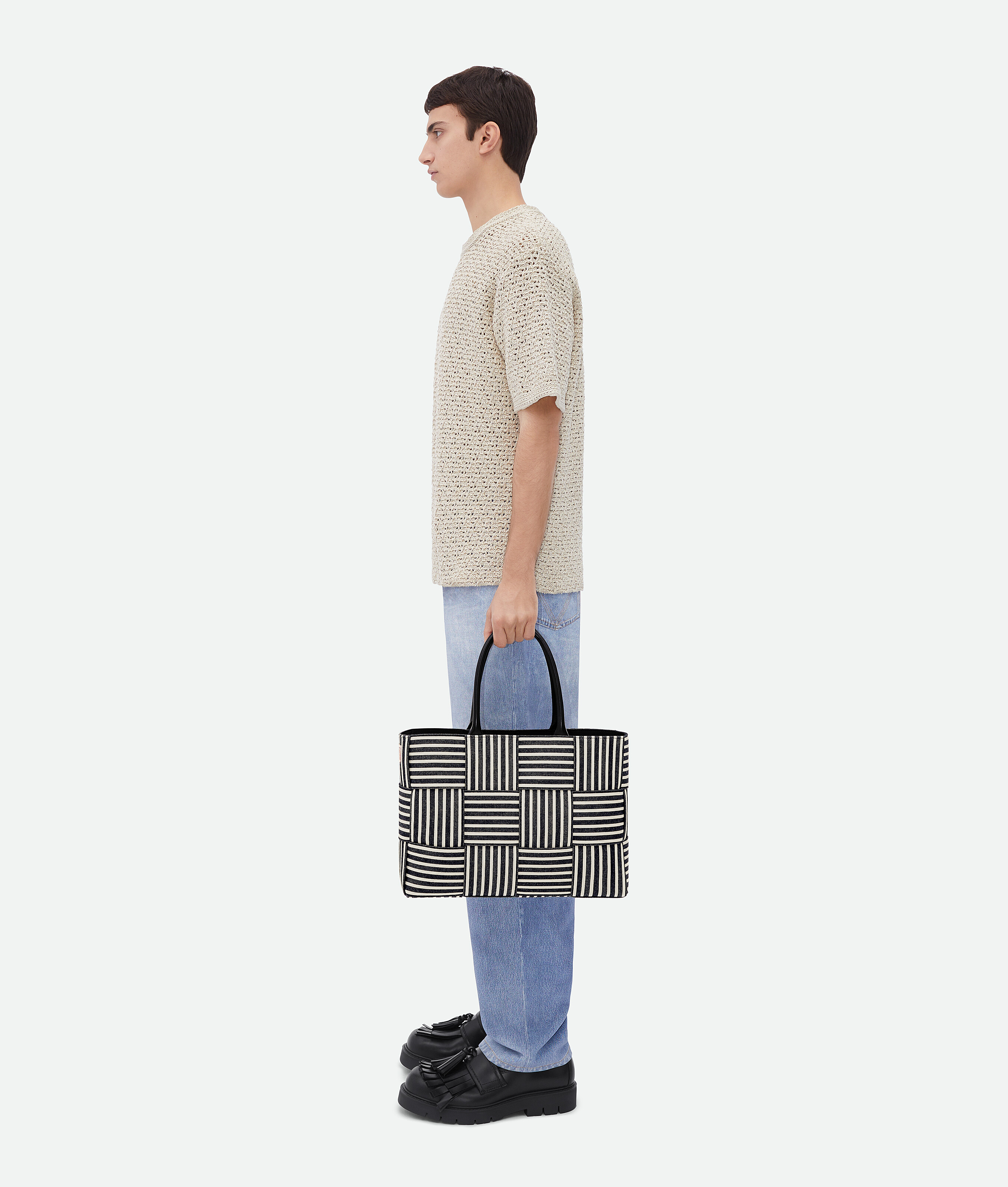 Shop Bottega Veneta Medium Arco Tote Bag In Blue