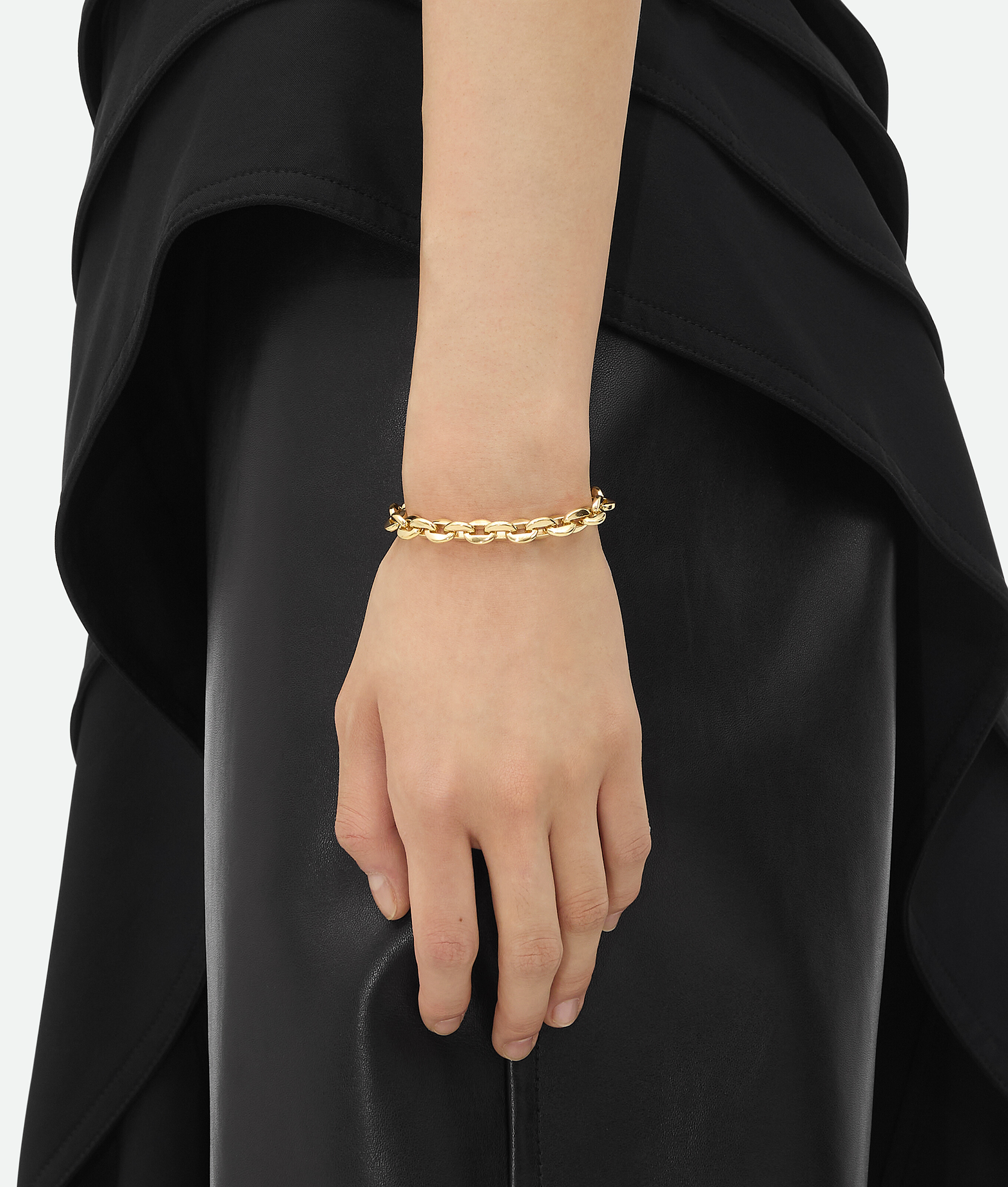 Bottega Veneta Shape Chain Bracelet - Yellow Gold - Woman - L