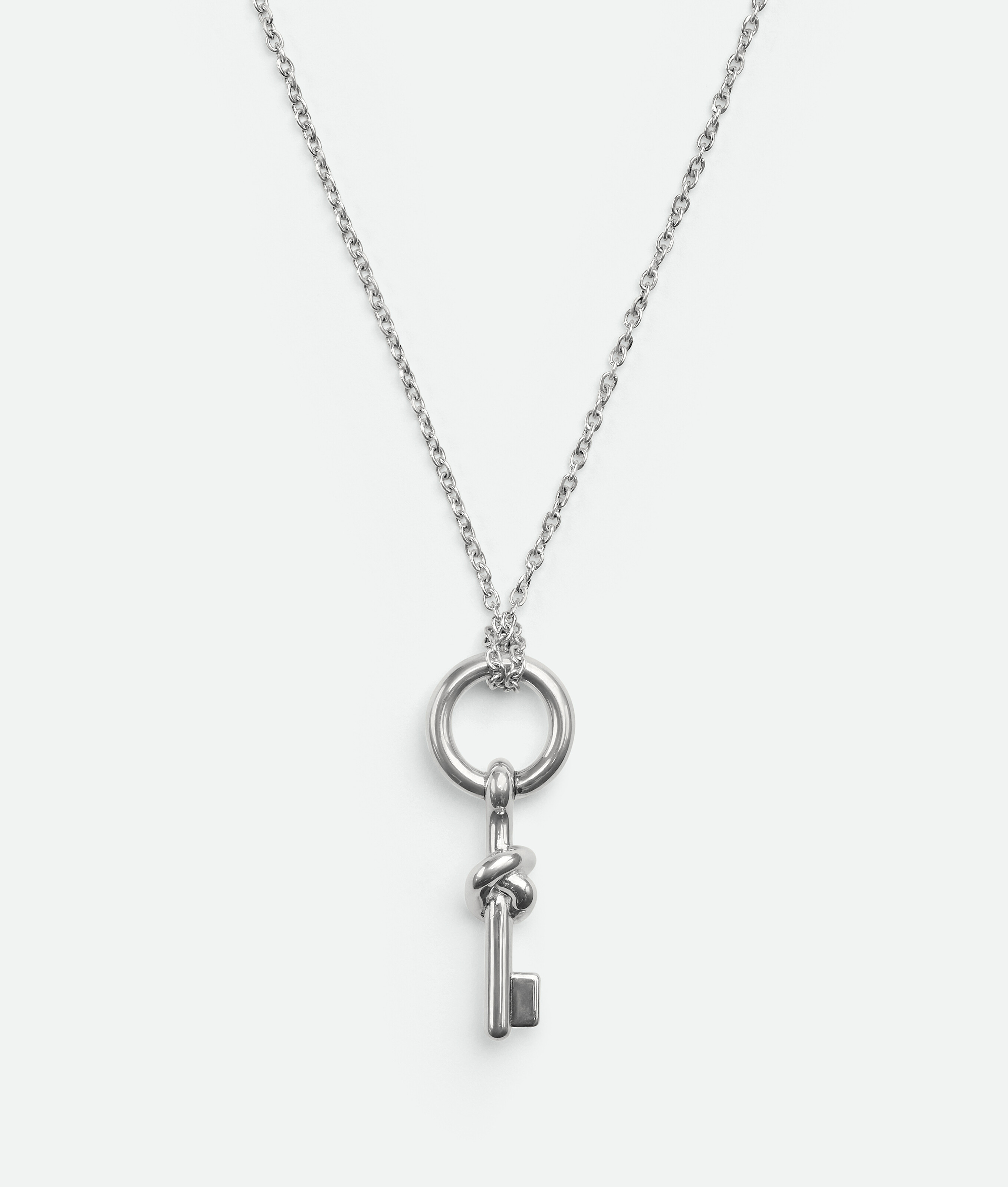 Bottega Veneta Key Knot Halskette In Silver