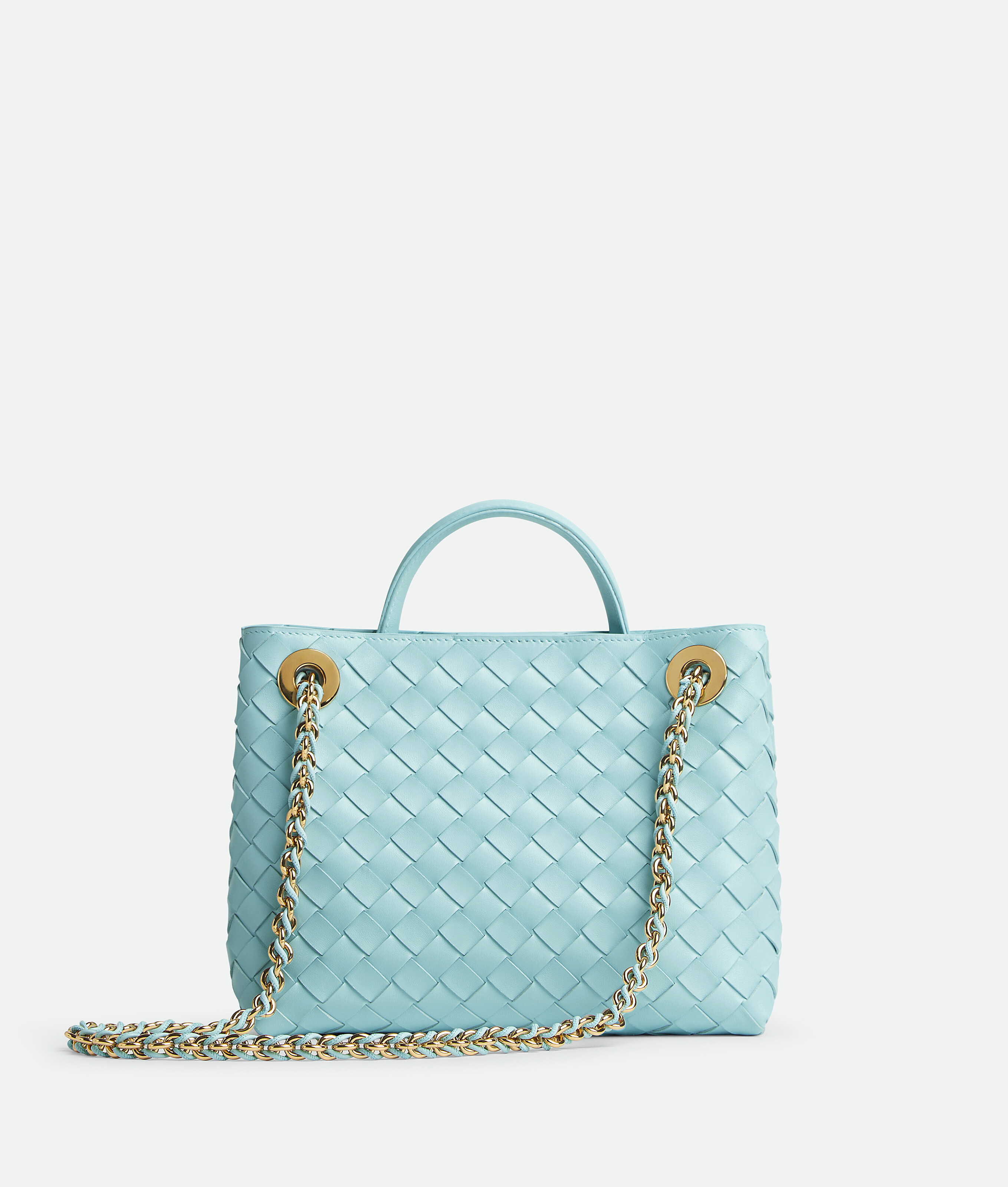 Bottega Veneta Small Leather Andiamo Top-handle Bag In Zenith