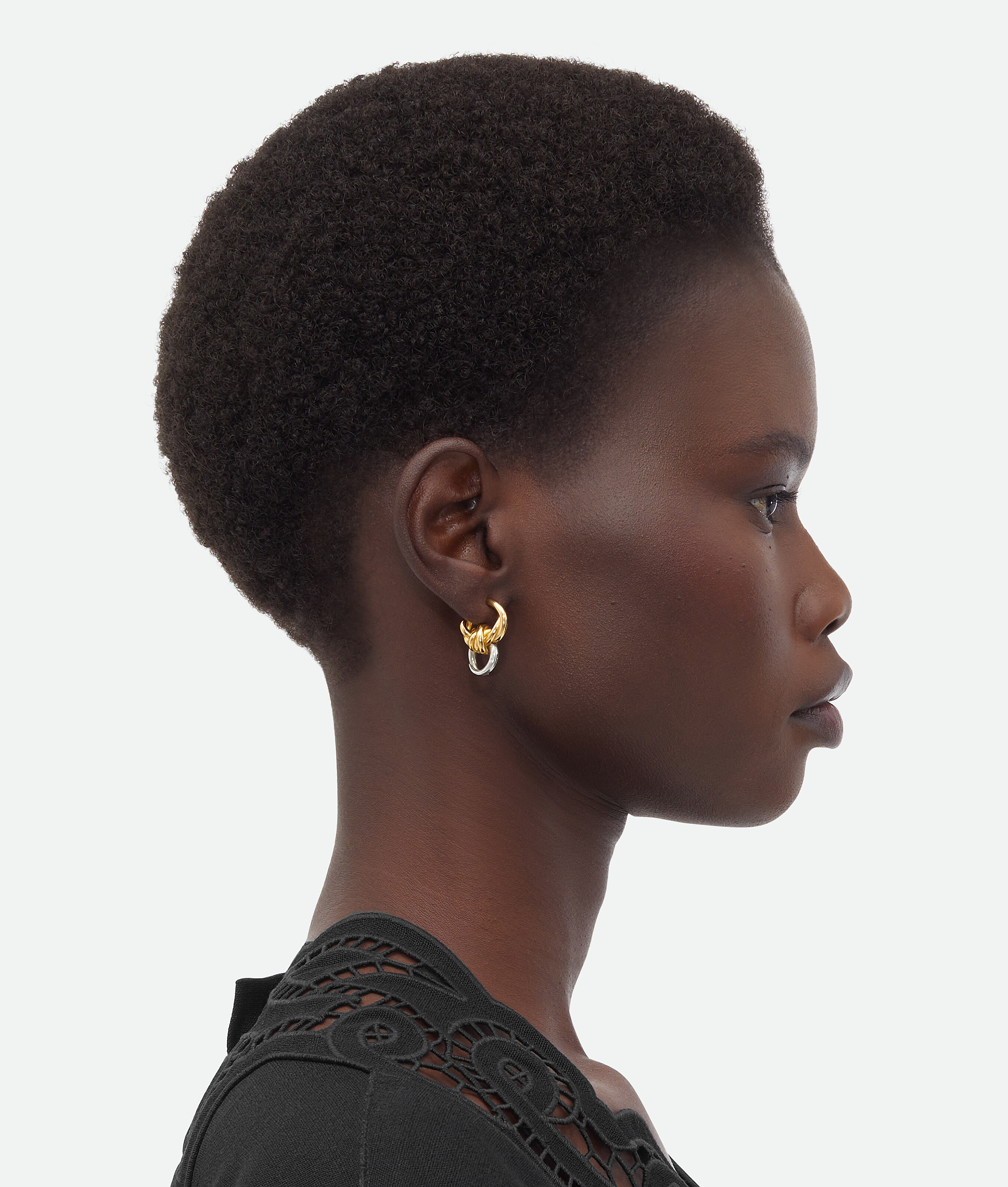 Bottega Veneta Knot Earrings - Silver/yellow Gold - Woman