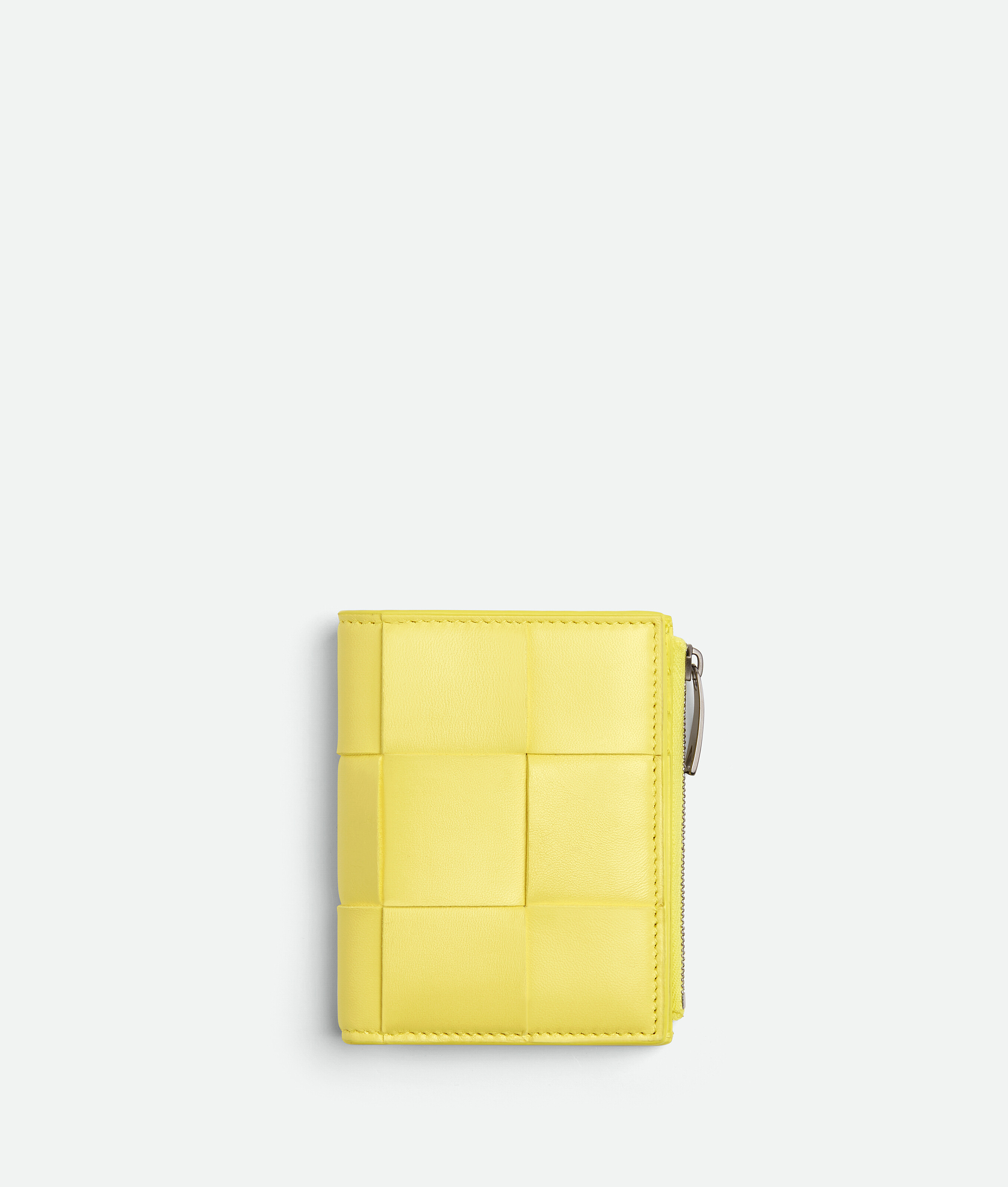 Bottega Veneta Small Cassette Bi-fold Zip Wallet In Yellow