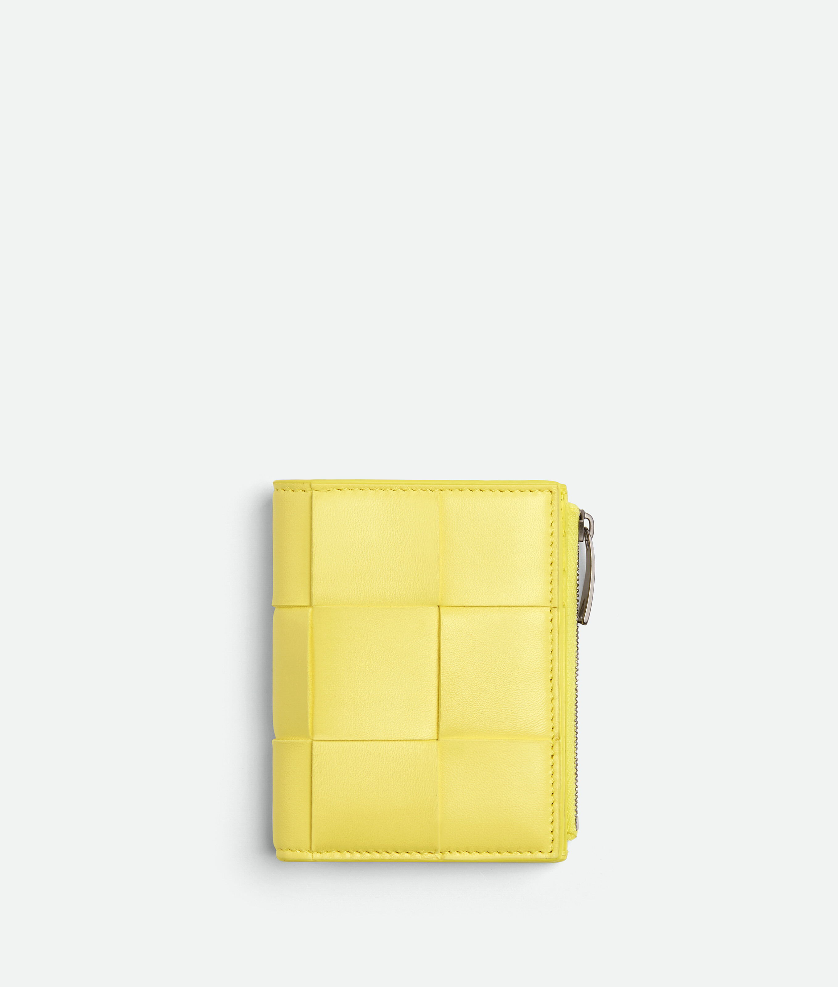 Bottega Veneta Small Cassette Bi-fold Zip Wallet In Yellow