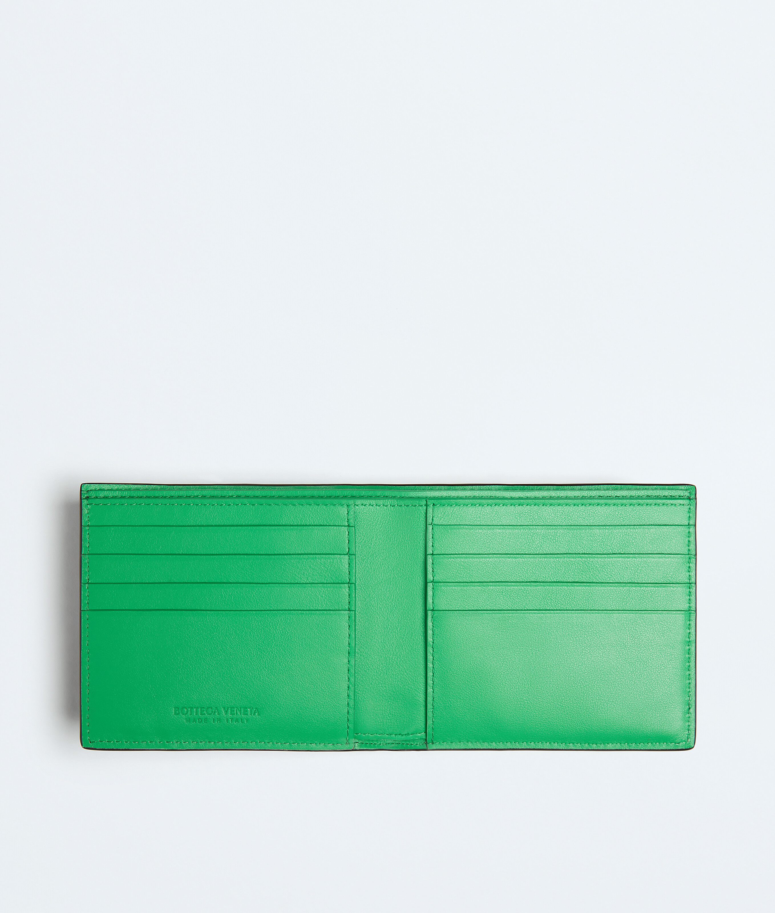 Portafoglio Intrecciato Bi-Fold da Uomo in Black / Grass Bottega Veneta Italia IT - Image 2