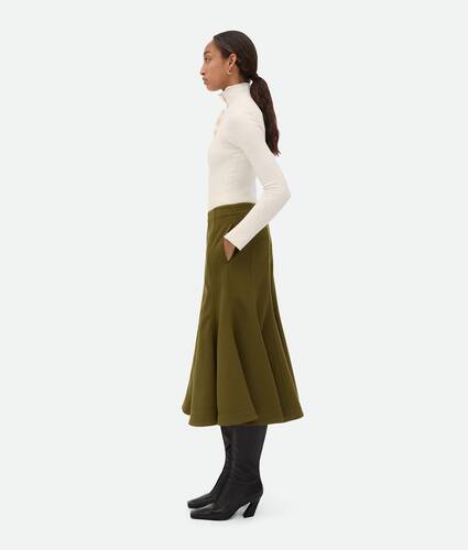 Wool Crepe Skirt