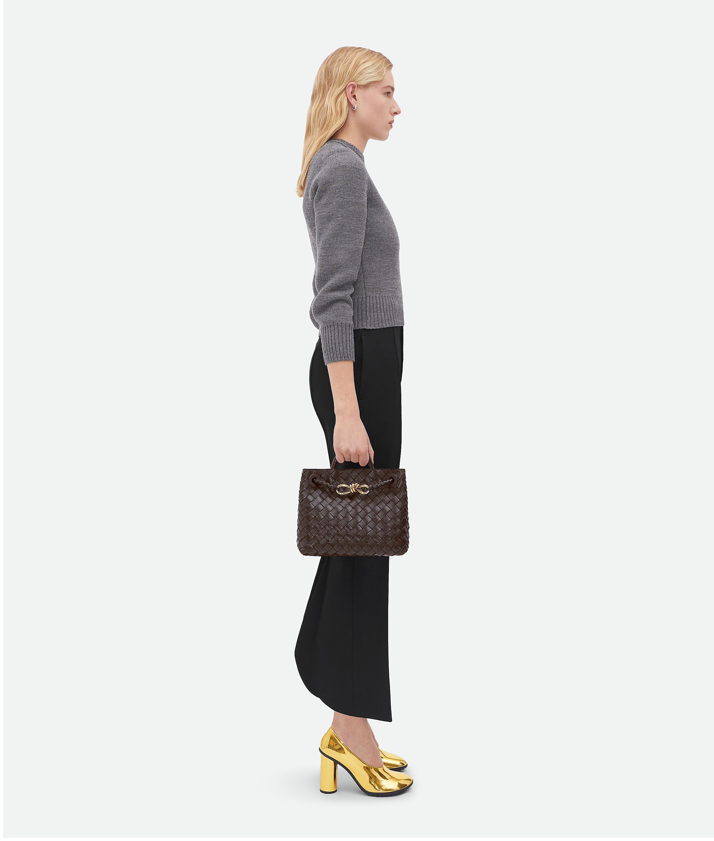 Bottega Veneta Kleine Andiamo In Brown