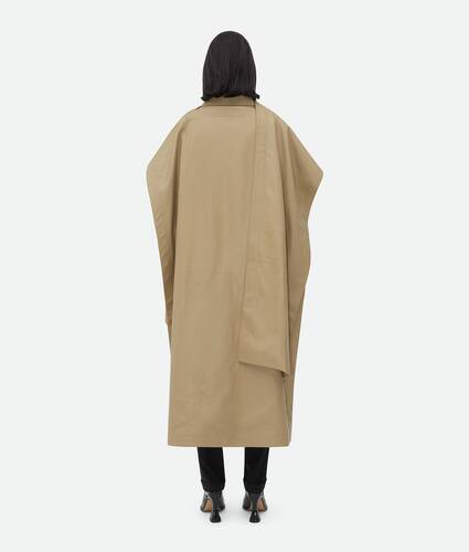 Leather Cape With Check Lining