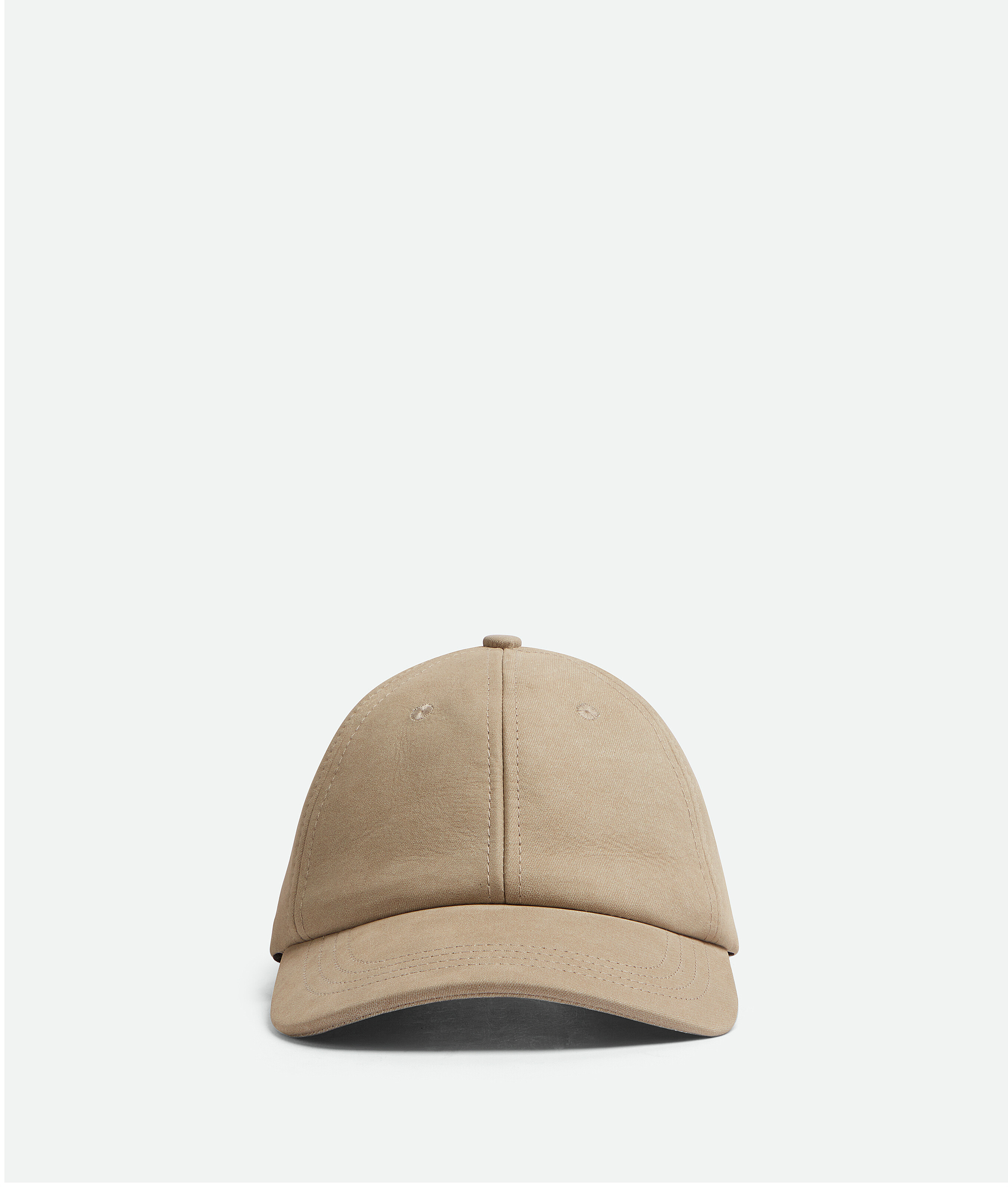 Bottega Veneta Printed Leather Cap In Beige